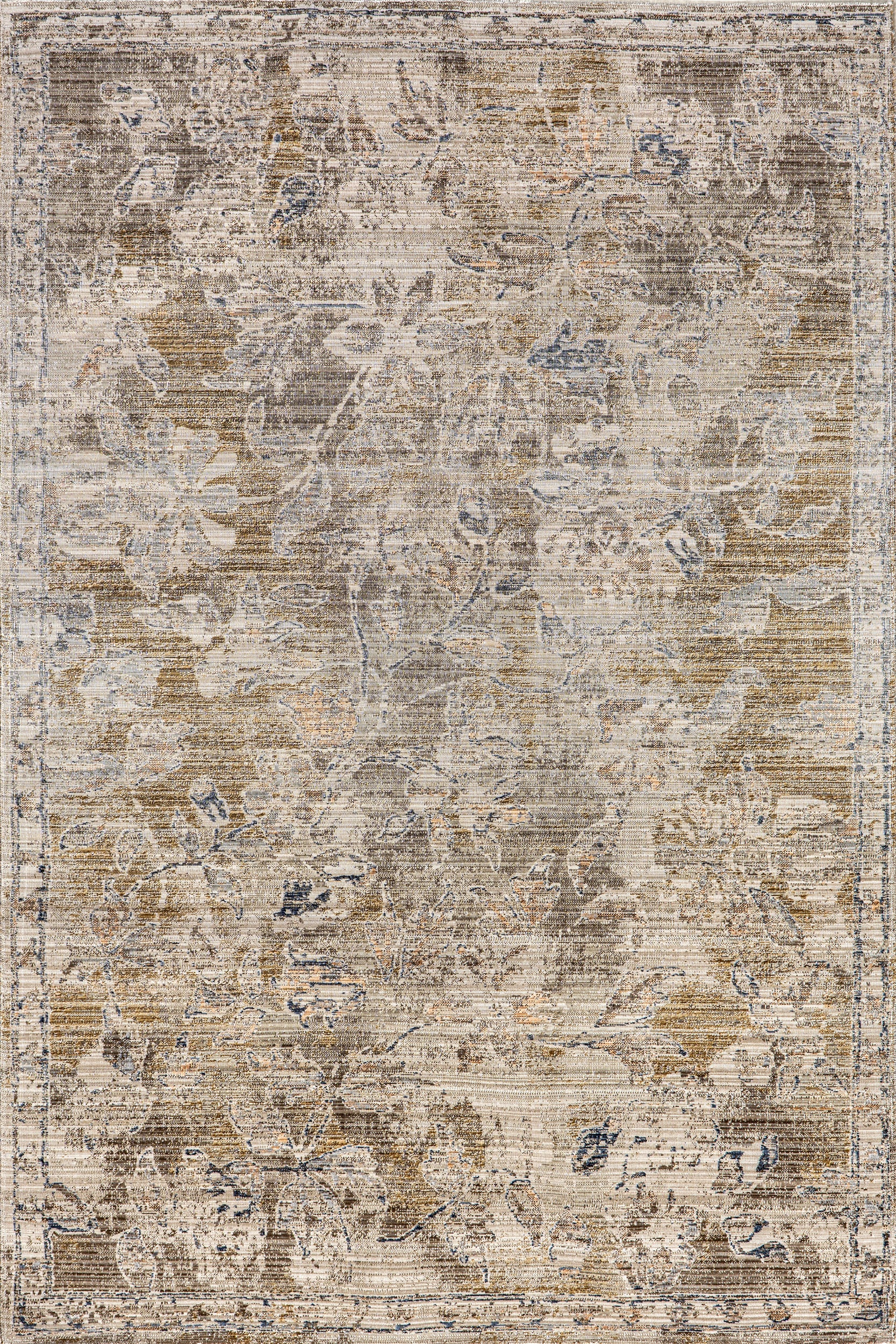 Zenni Vintage Floral Indoor/Outdoor Machine Washable Area Rug - Image 12