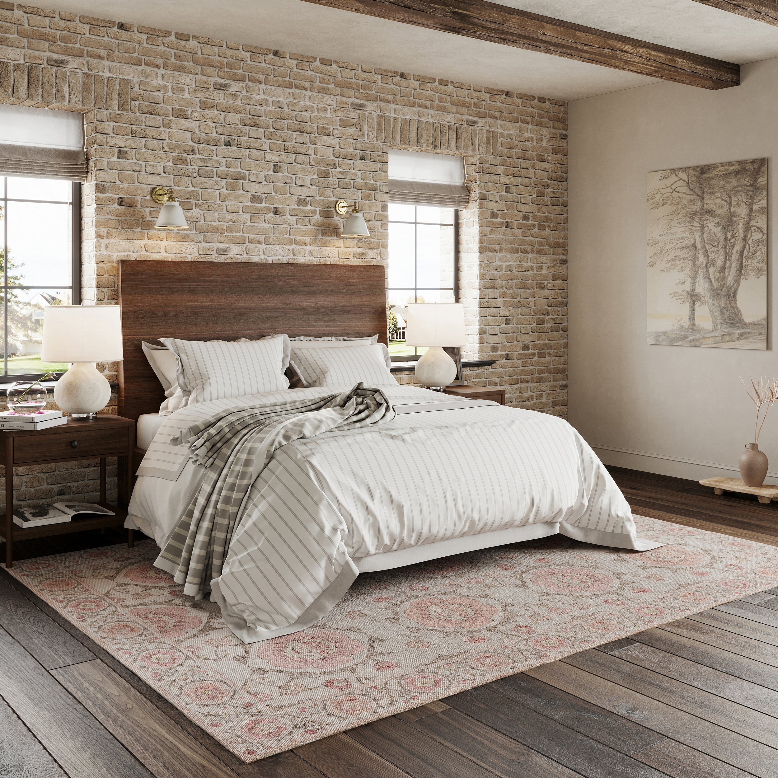 Nuloom Hillstone Collection Winnow Traditional Vintage Medallion Area Rug - Image 3