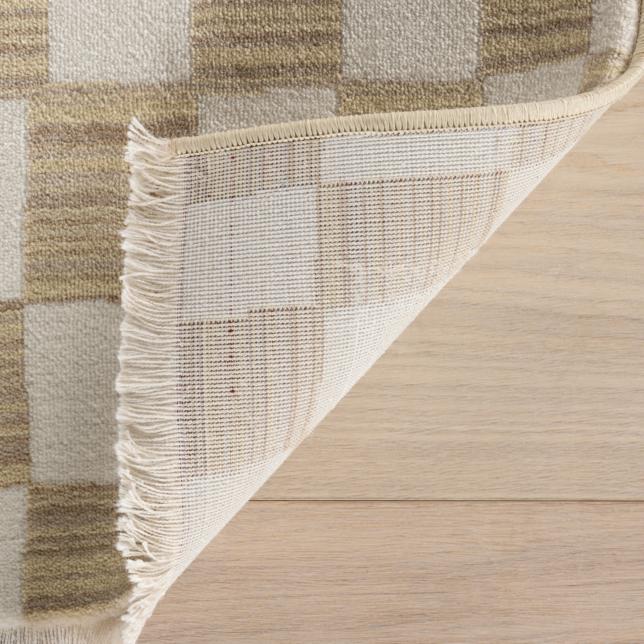 Dominique Abstract Checkered Fringe Area Rug - Image 25