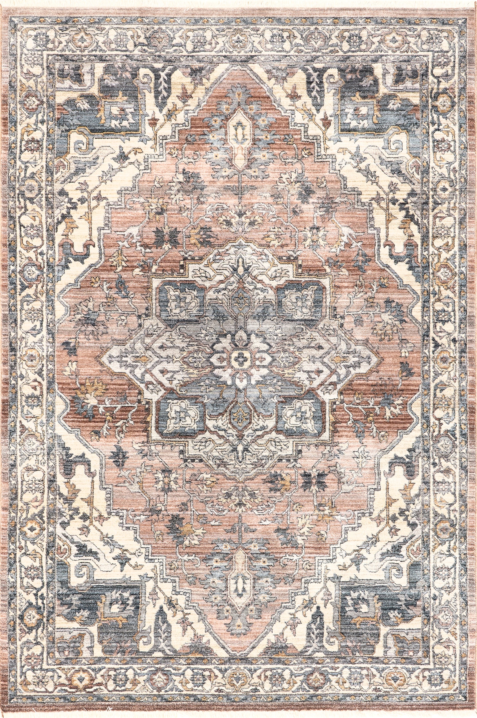 Faded Medallion Fringe Area Rug - Image 10