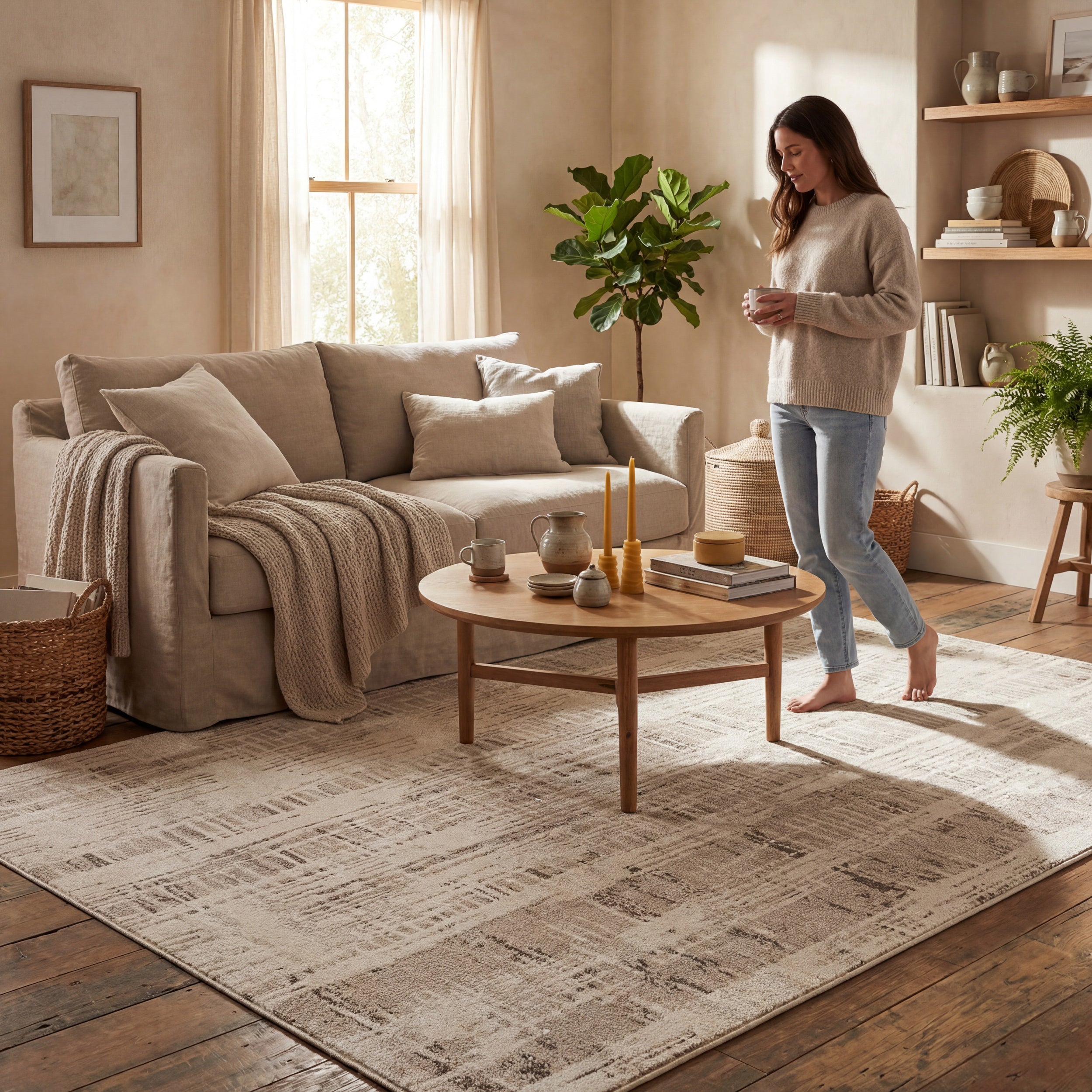 nuLOOM Virelai Rustic Abstract Washable Area Rug - Image 7