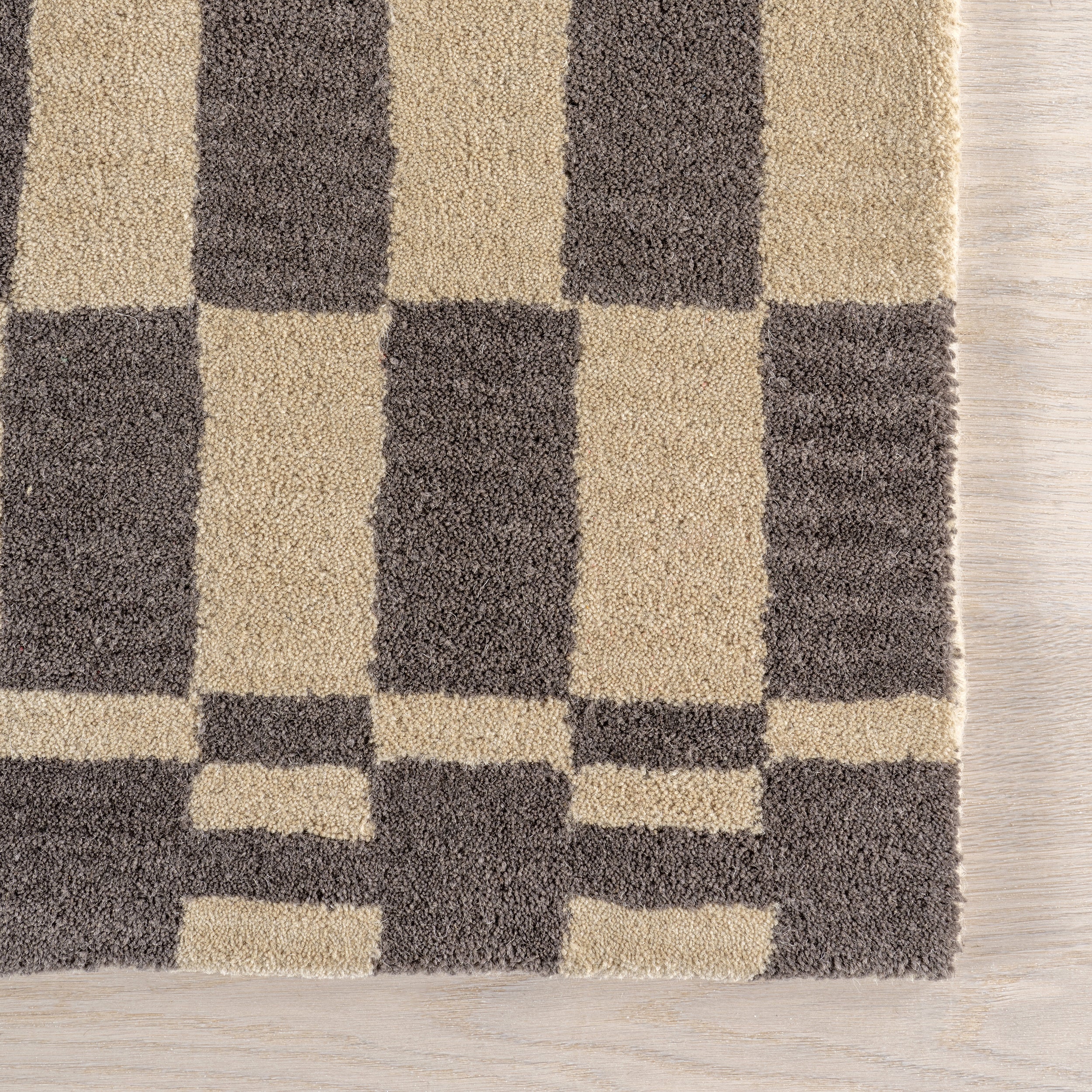 Kia Checkerboard Wool Area Rug - Image 30