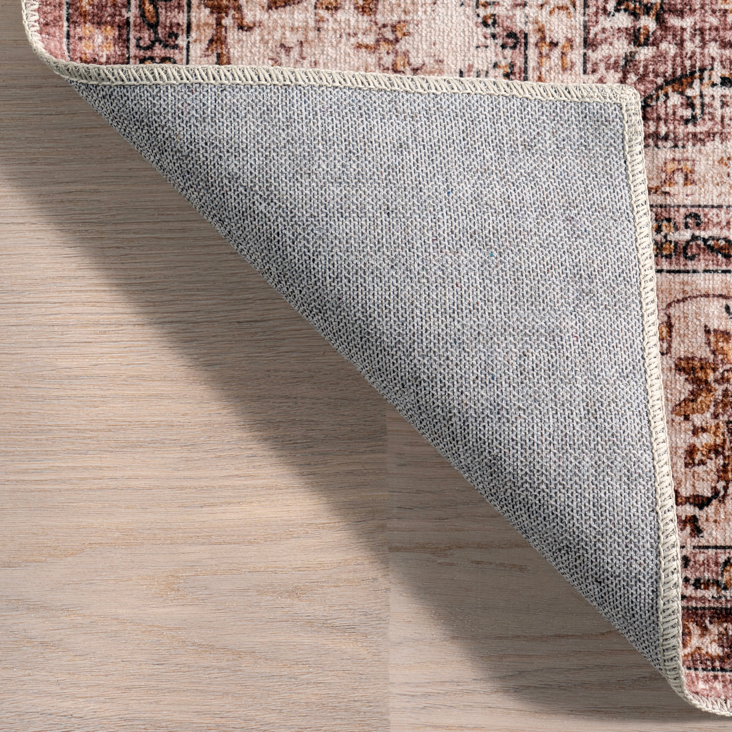 Rosewood Vintage Machine Washable Area Rug - Image 6