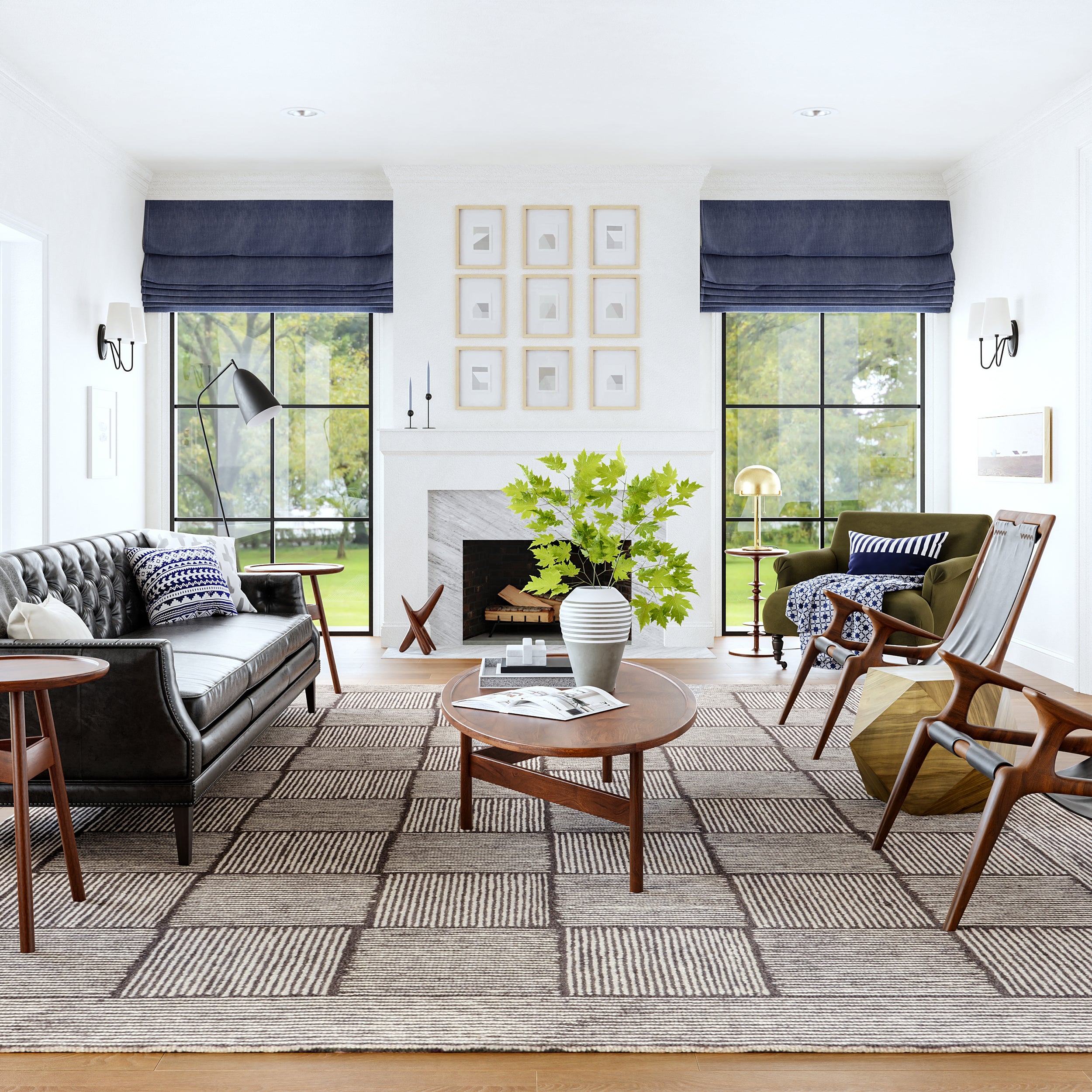 Milo Tiled Wool Area Rug - Image 9