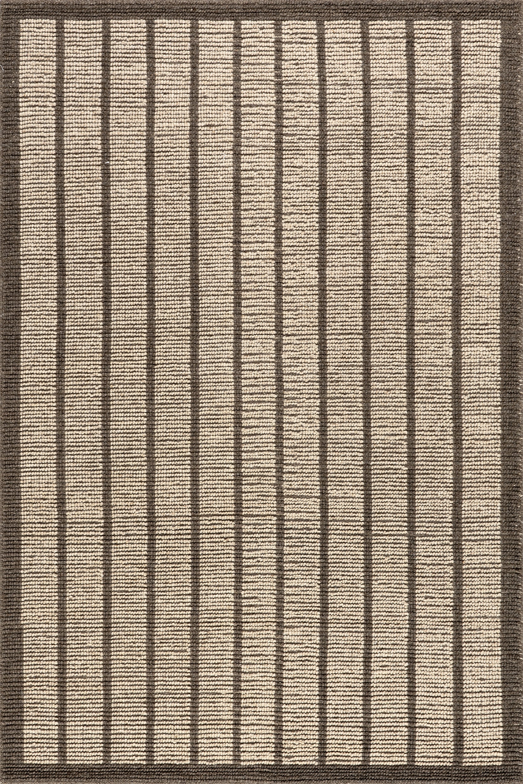 Eva Block Stripe Wool Area Rug