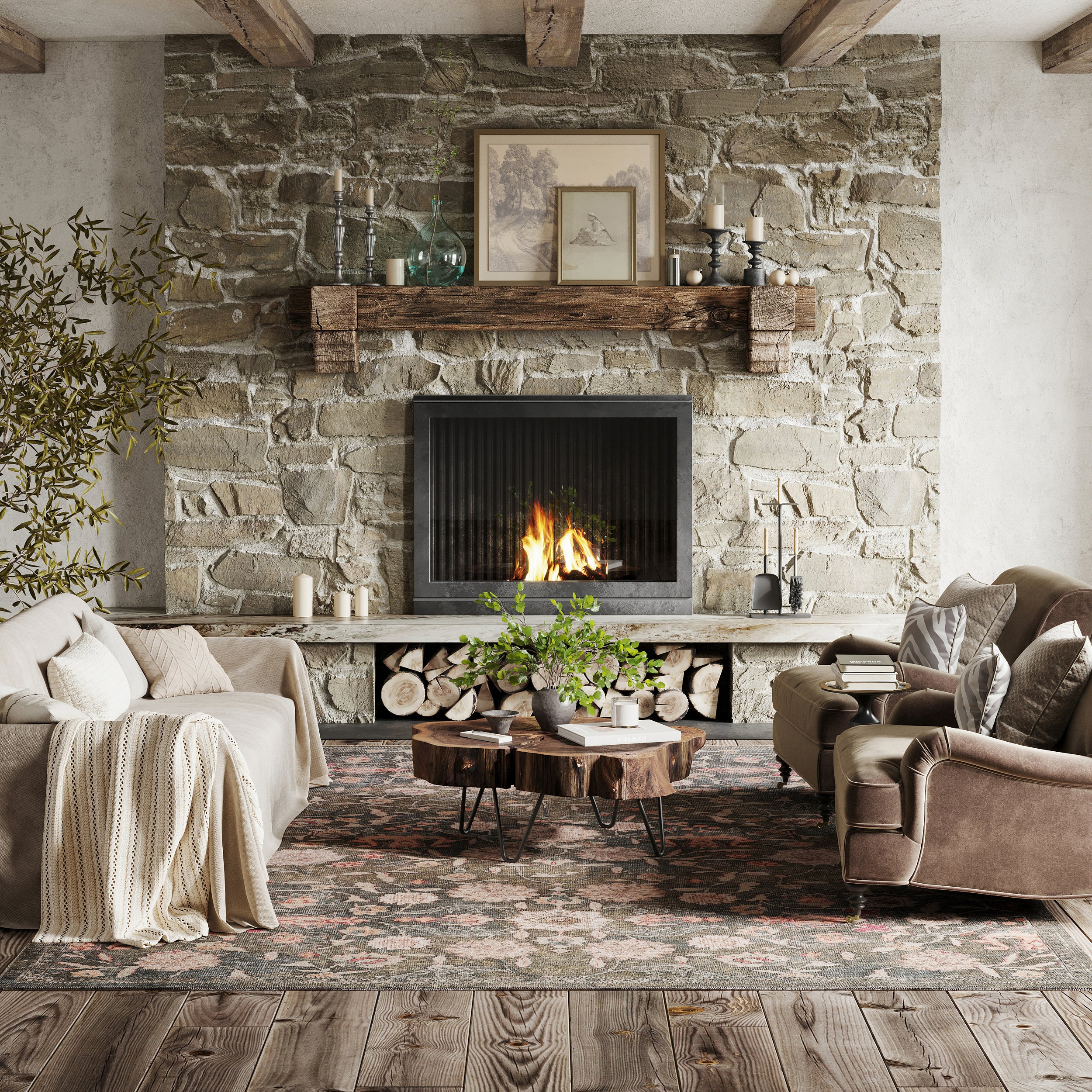 Nuloom Elaris Traditional Floral and Paisley Area Rug - Image 2