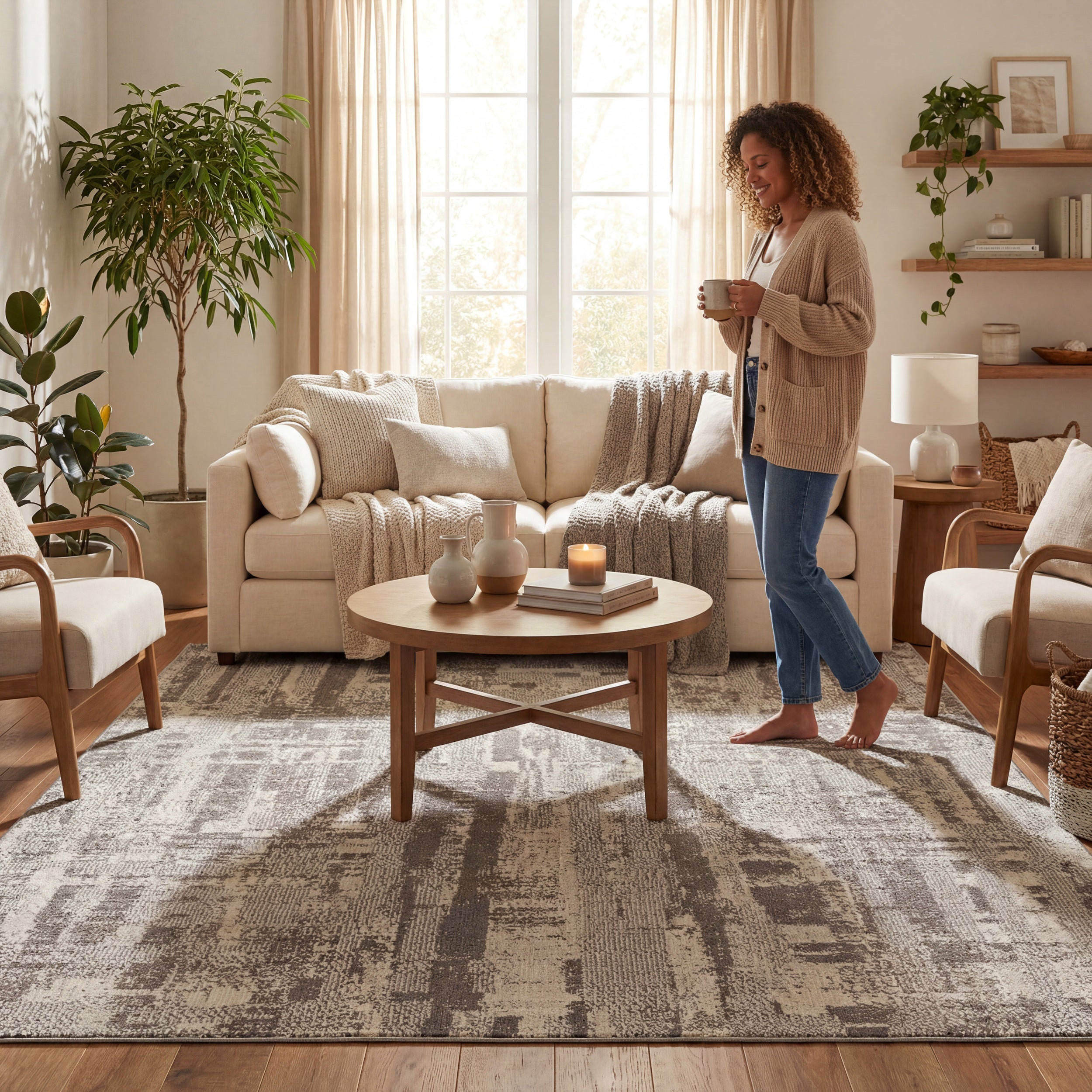 nuLOOM Vivara Rustic Abstract Washable Area Rug - Image 7