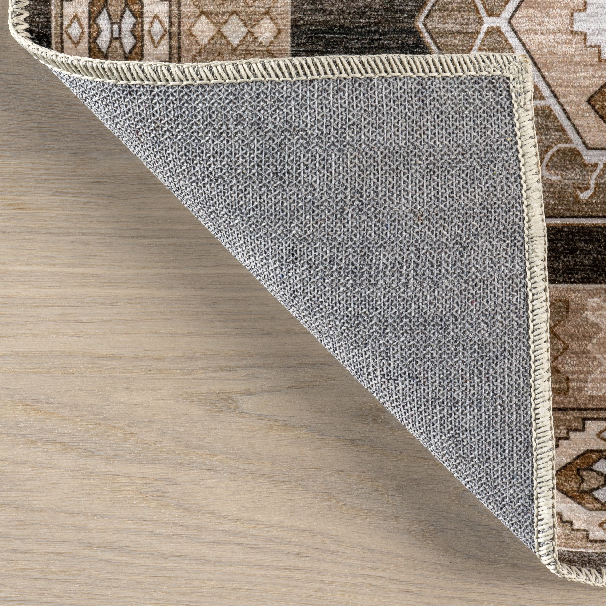 Anette SplashGuard Vintage Medallion Machine Washable Area Rug - Image 7