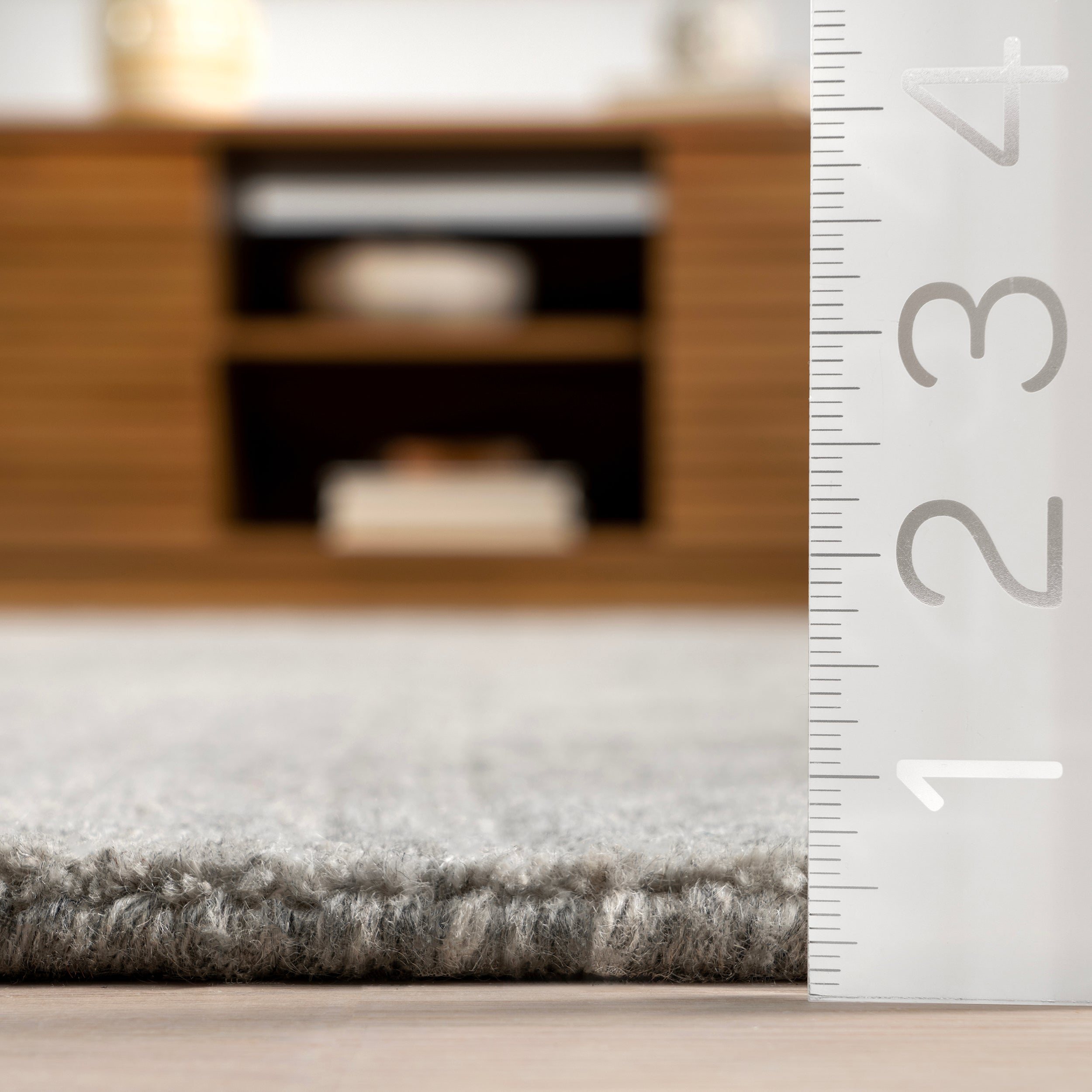 Mozai Fringed Wool-Blend Area Rug - Image 3
