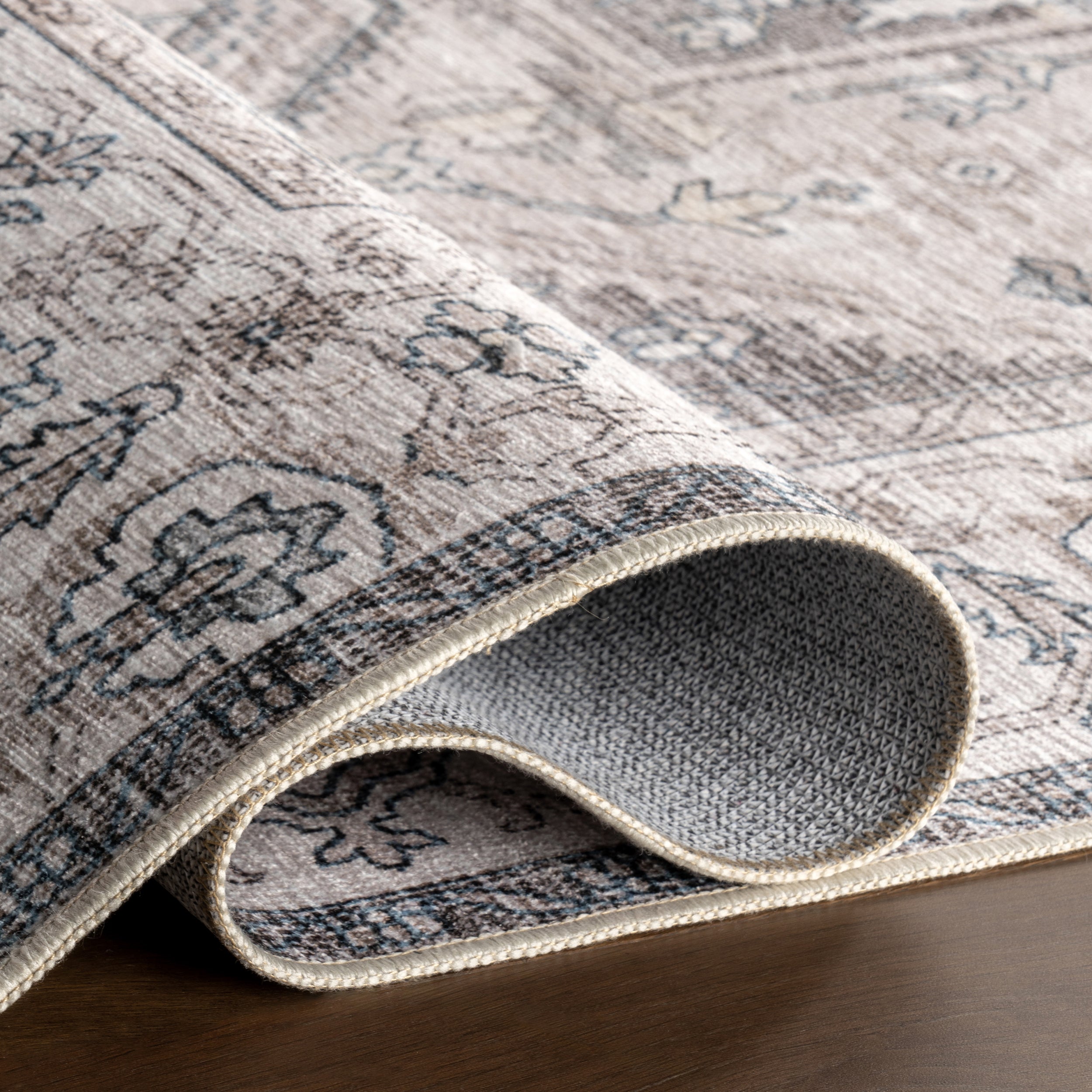 Vita SplashGuard Vintage Medallion Machine Washable Area Rug - Image 14