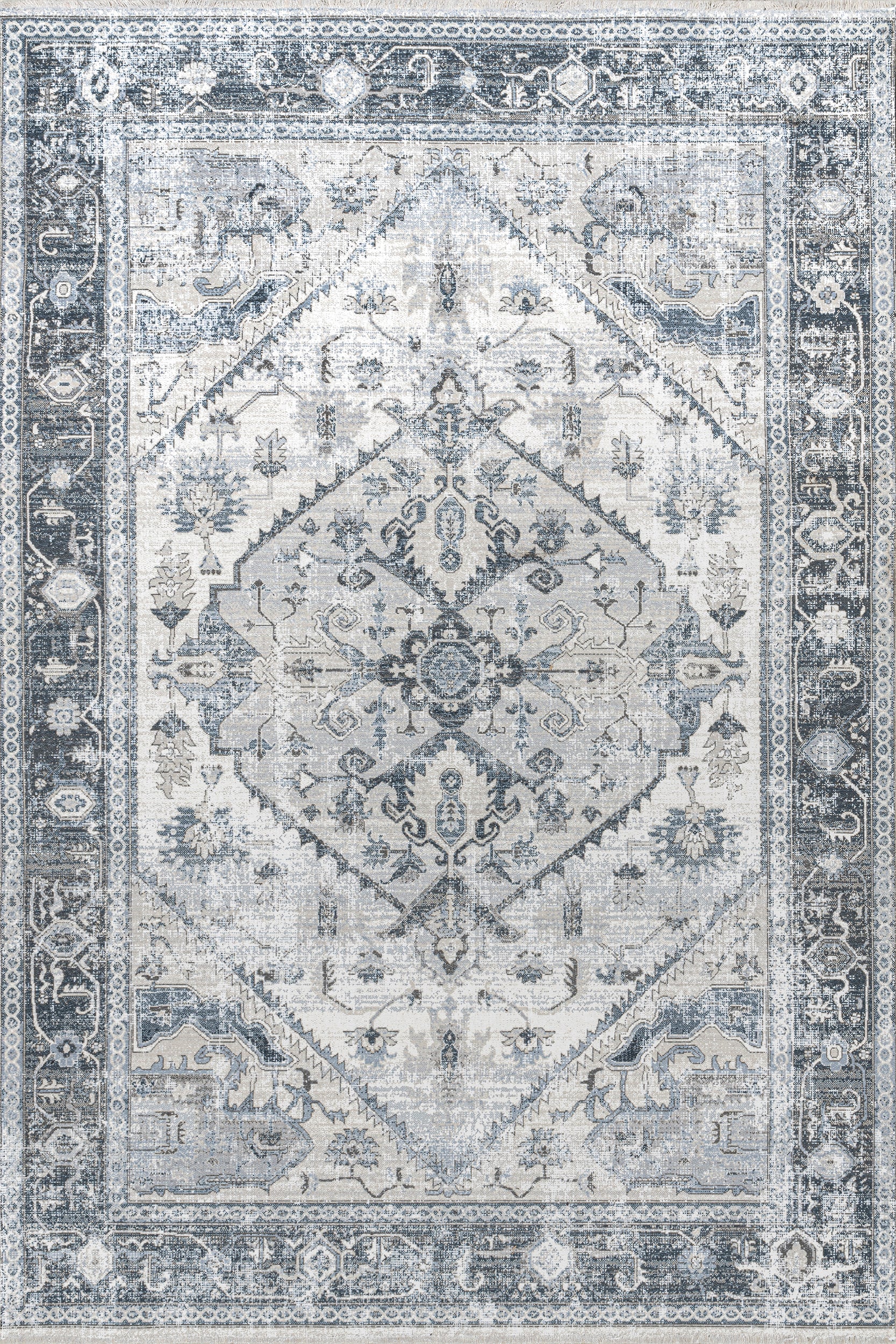 Larkspur Persian Fringed Machine Washable Area Rug