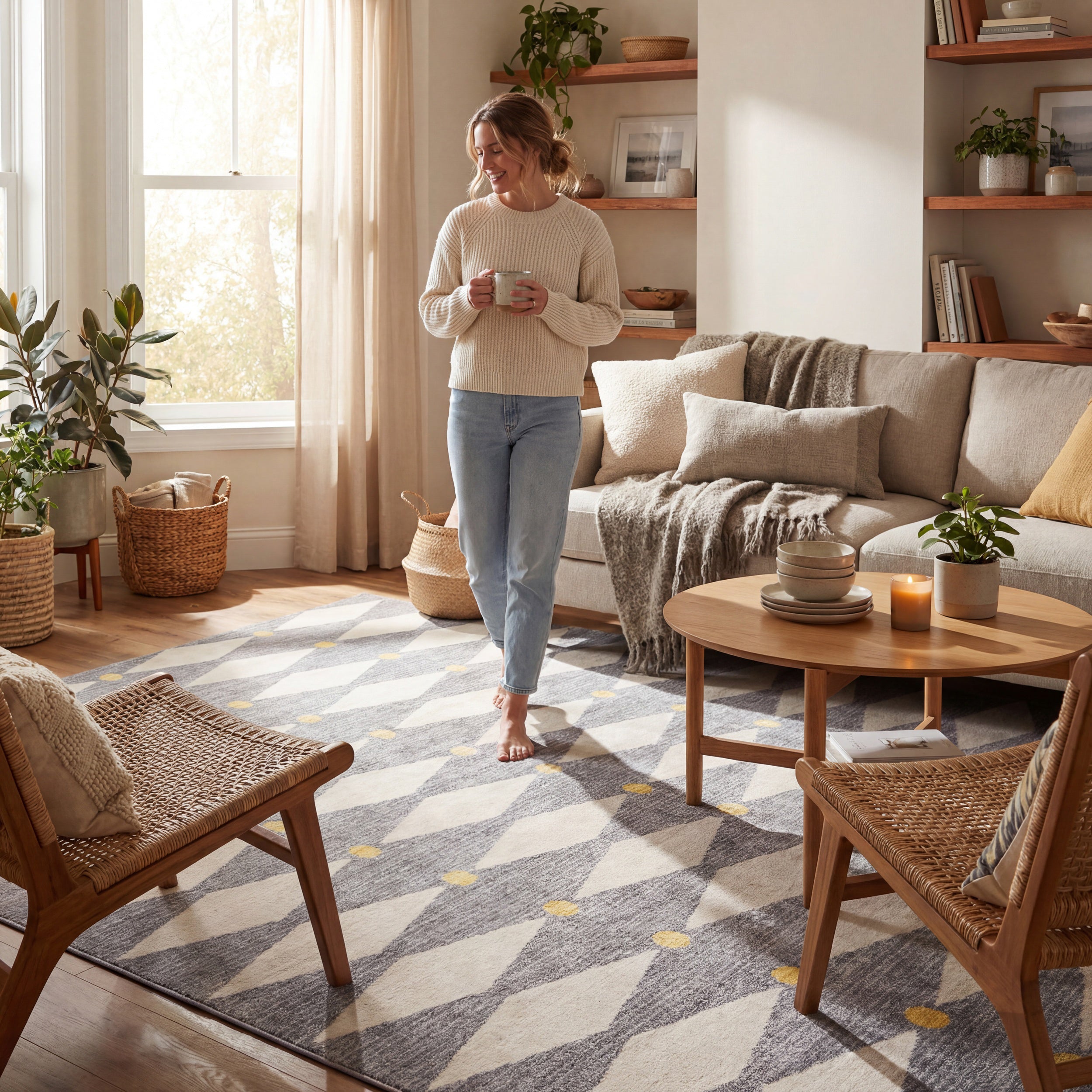 Nuloom Farenna Diamond Washable Rug - Image 7