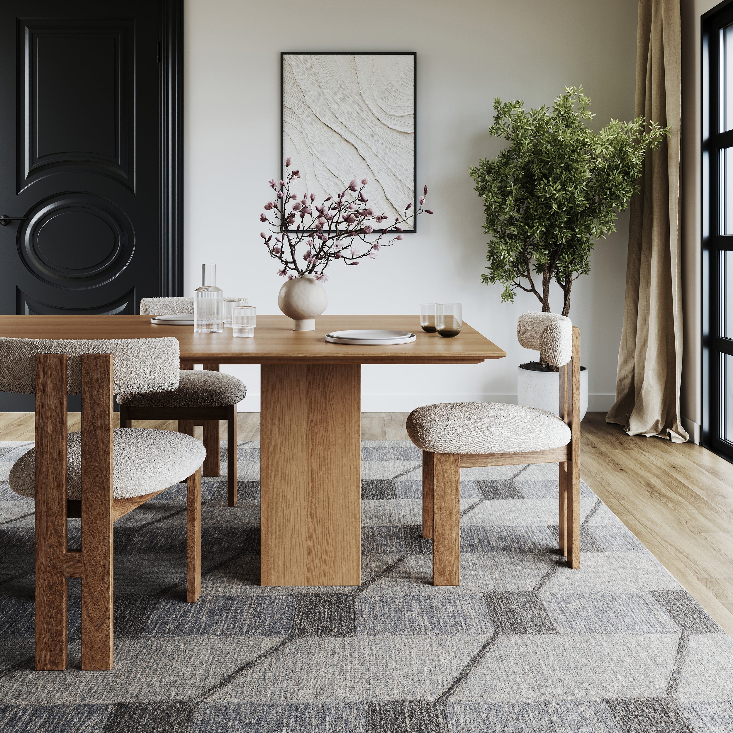 Nuloom Lucienne Vail Geometric Wool Rug - Image 9
