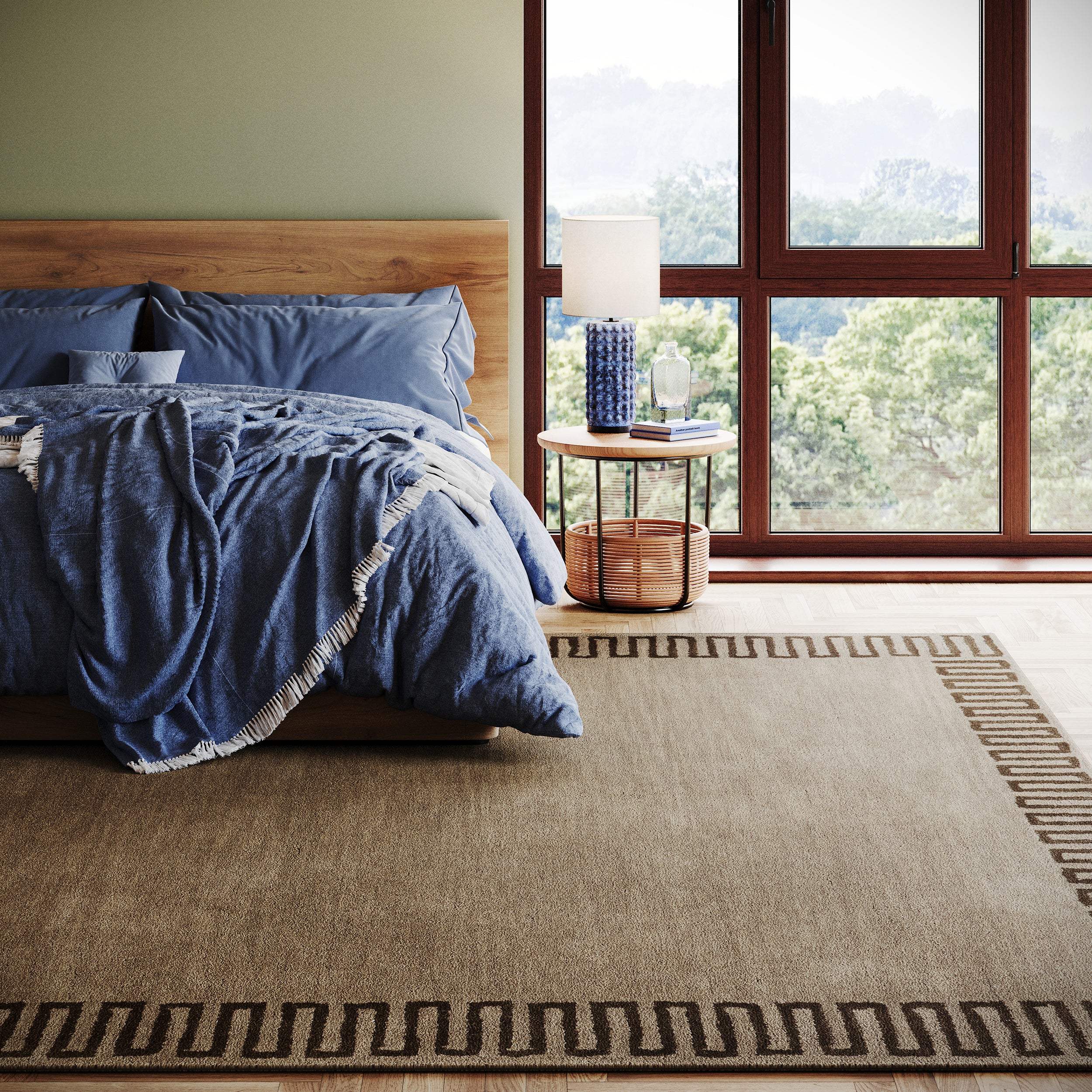 Nuloom Renata Fleuron Bordered Wool Rug - Image 2