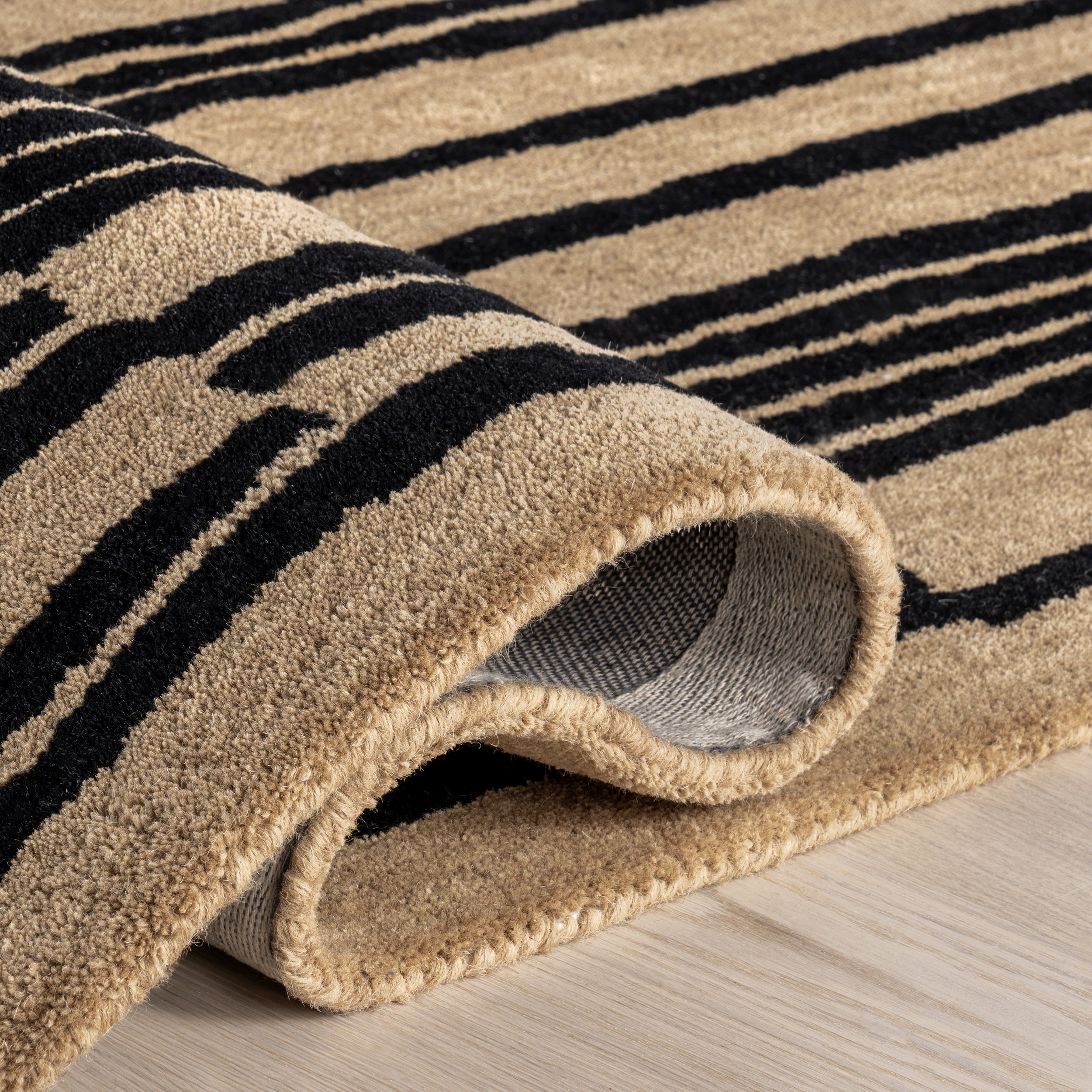 Tara Striped Wool Area Rug - Image 4
