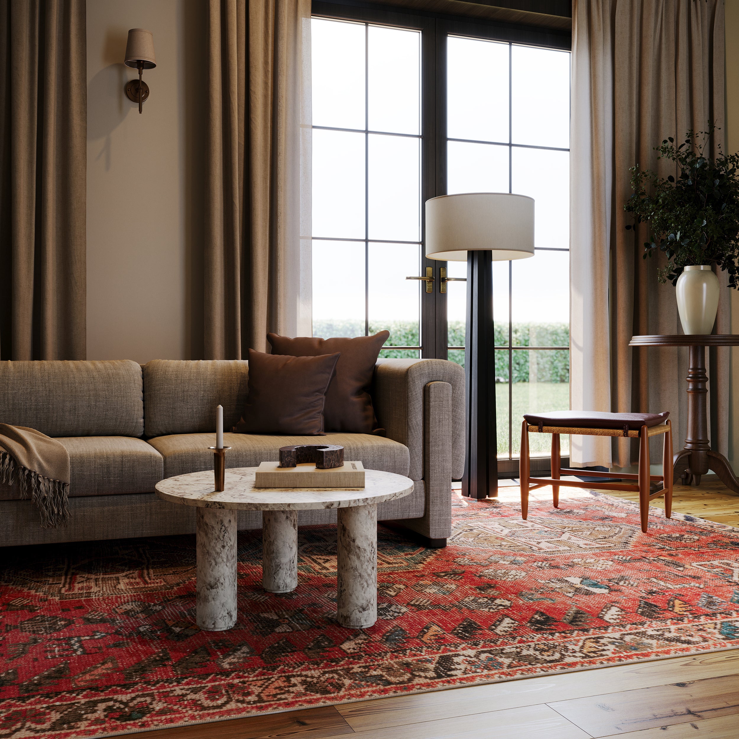Nuloom Xavia Medallion Washable Area Rug - Image 2