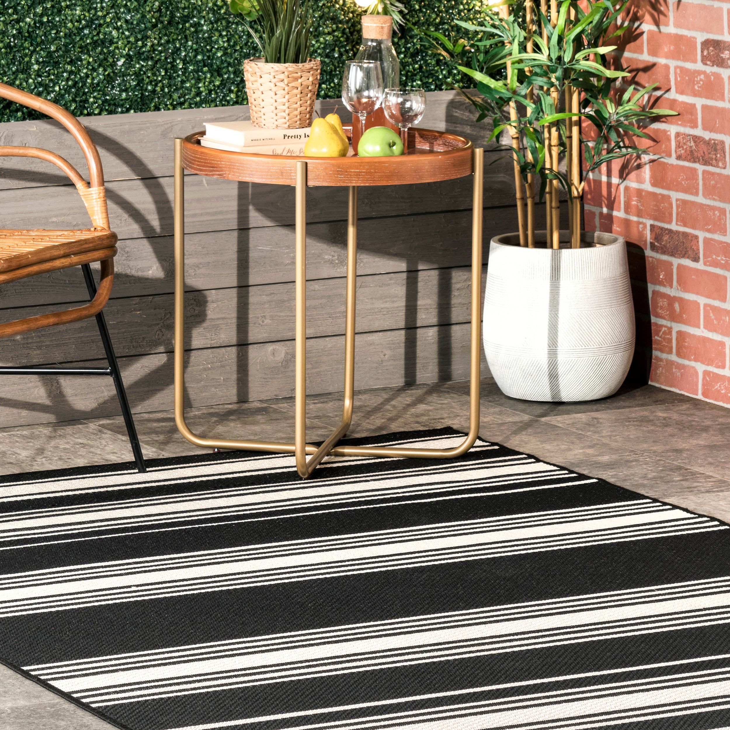 Romy Striped Indoor/Outdoor Area Rug - Image 15