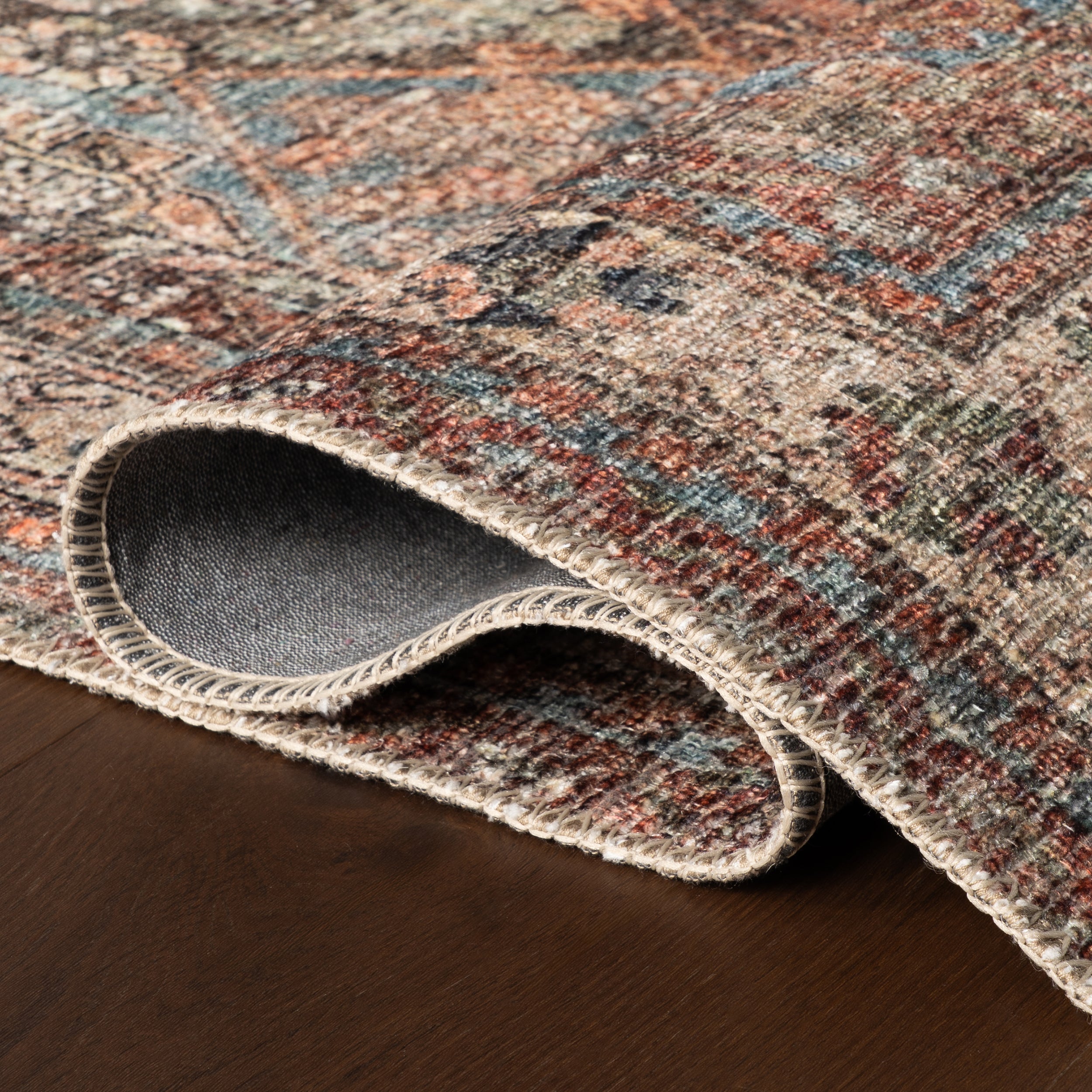Delirenne Traditional Vintage Floral Rug - Image 4