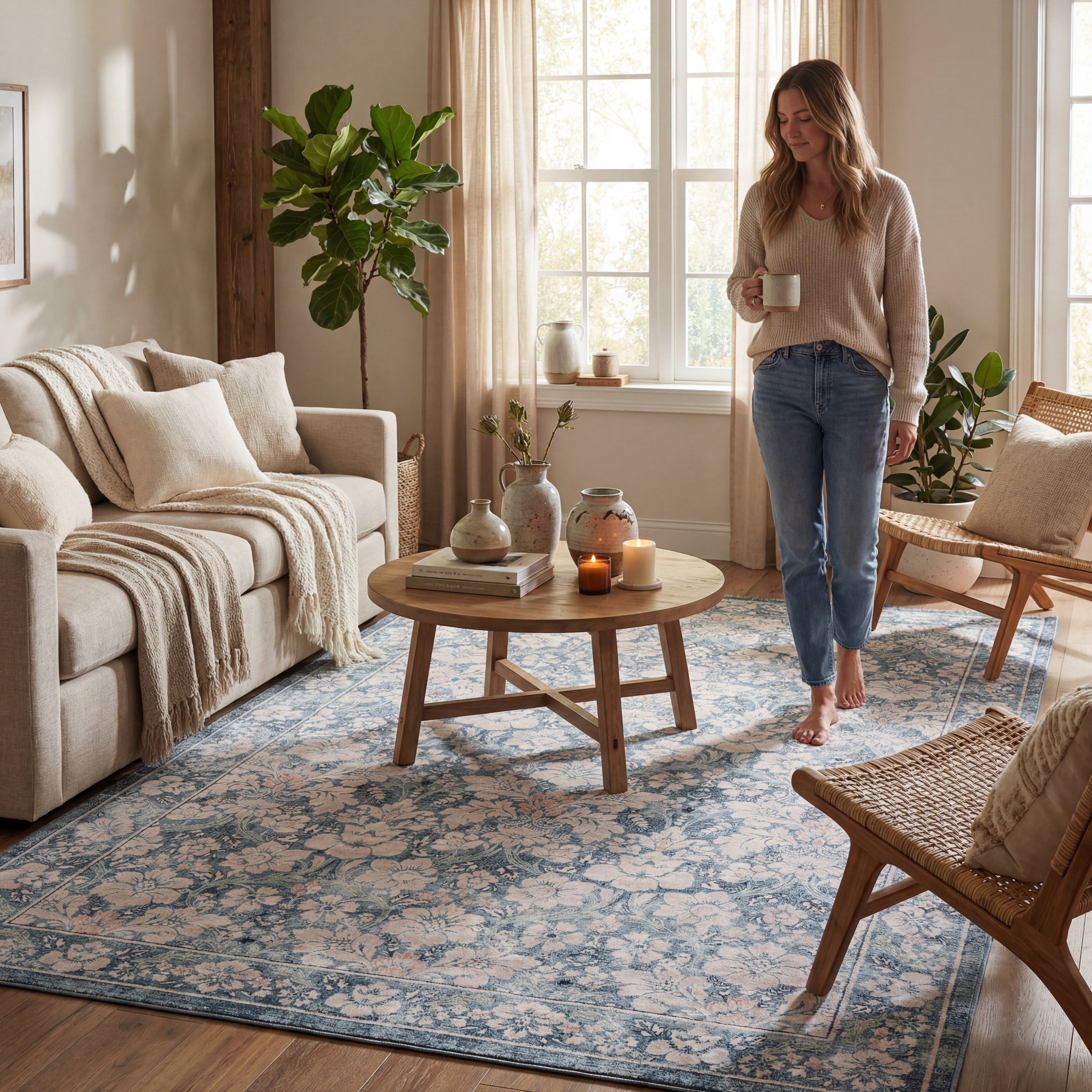 Nuloom Damora Floral & Paisley Washable Rug - Image 7
