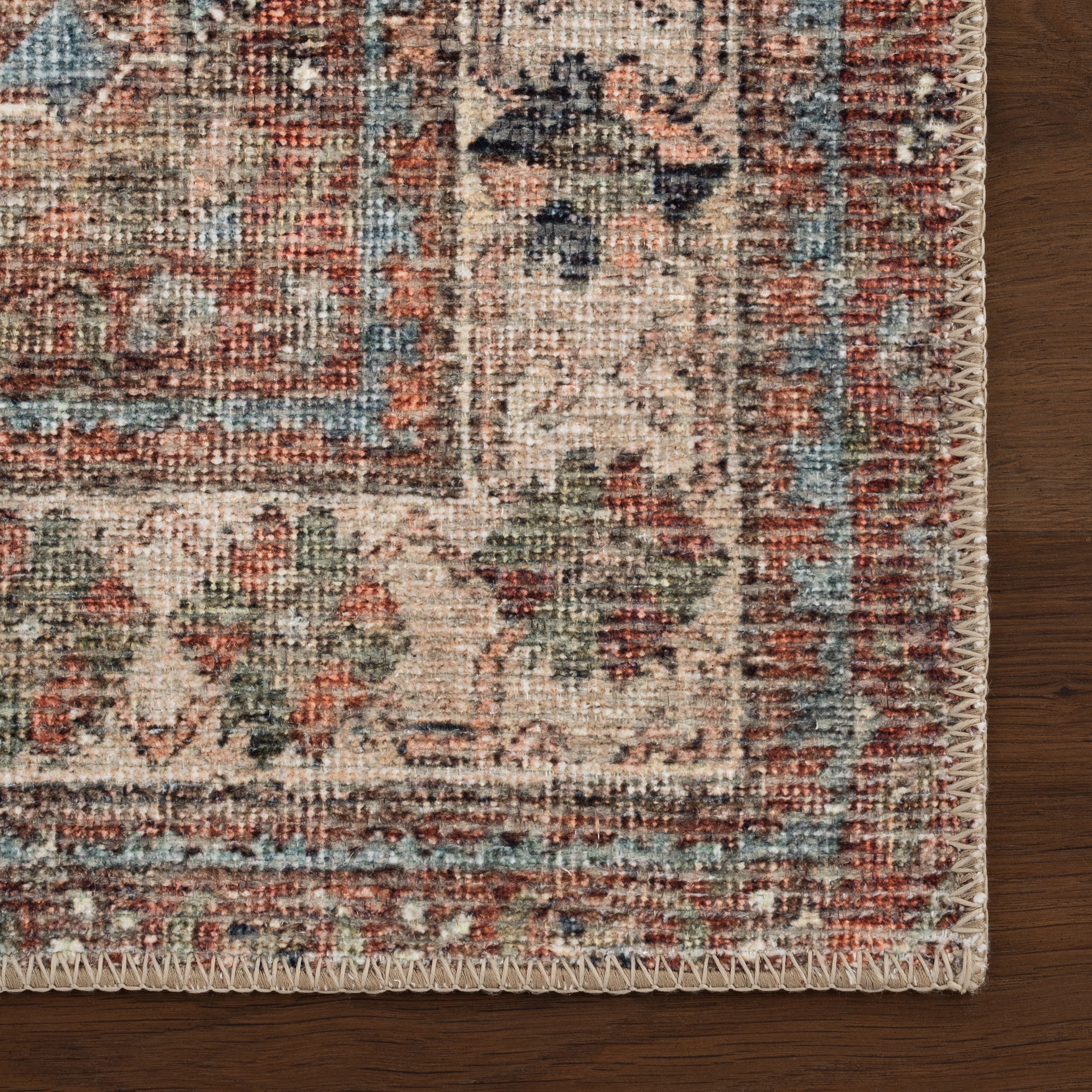 Delirenne Traditional Vintage Floral Rug - Image 13