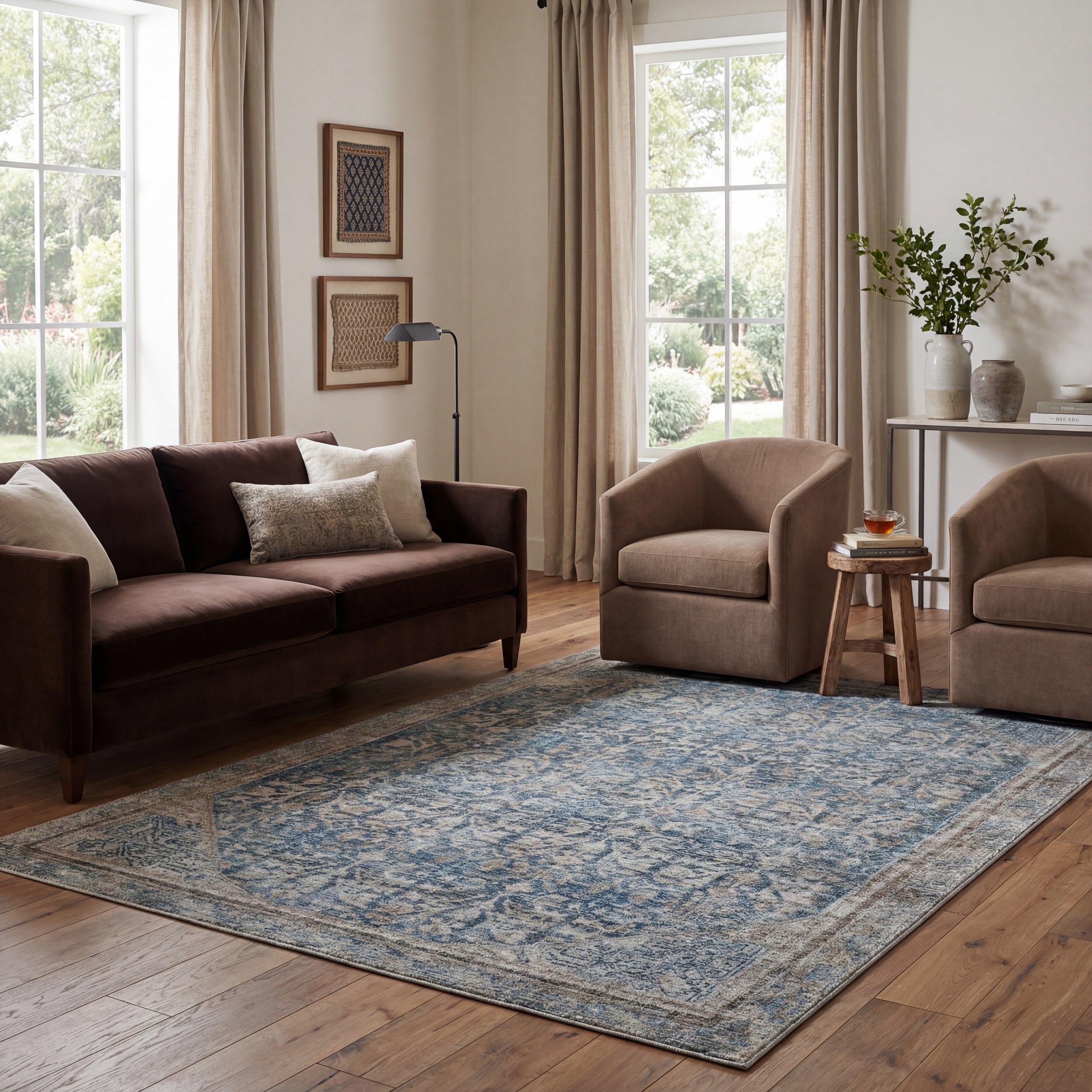 Thavine Vintage & Distressed Washable Rug - Image 6