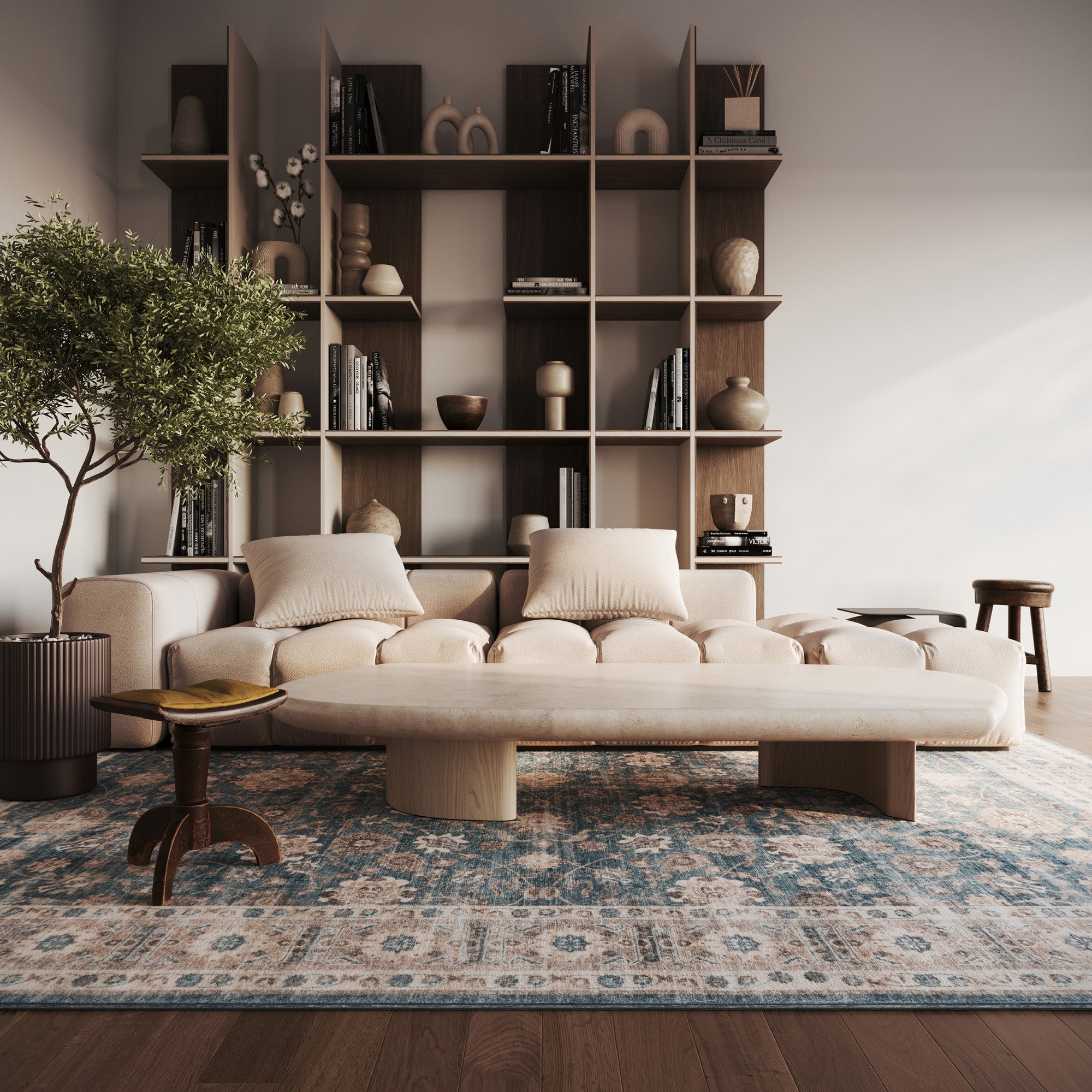 Nuloom Aisling Bordered Traditional Washable Area Rug - Image 2
