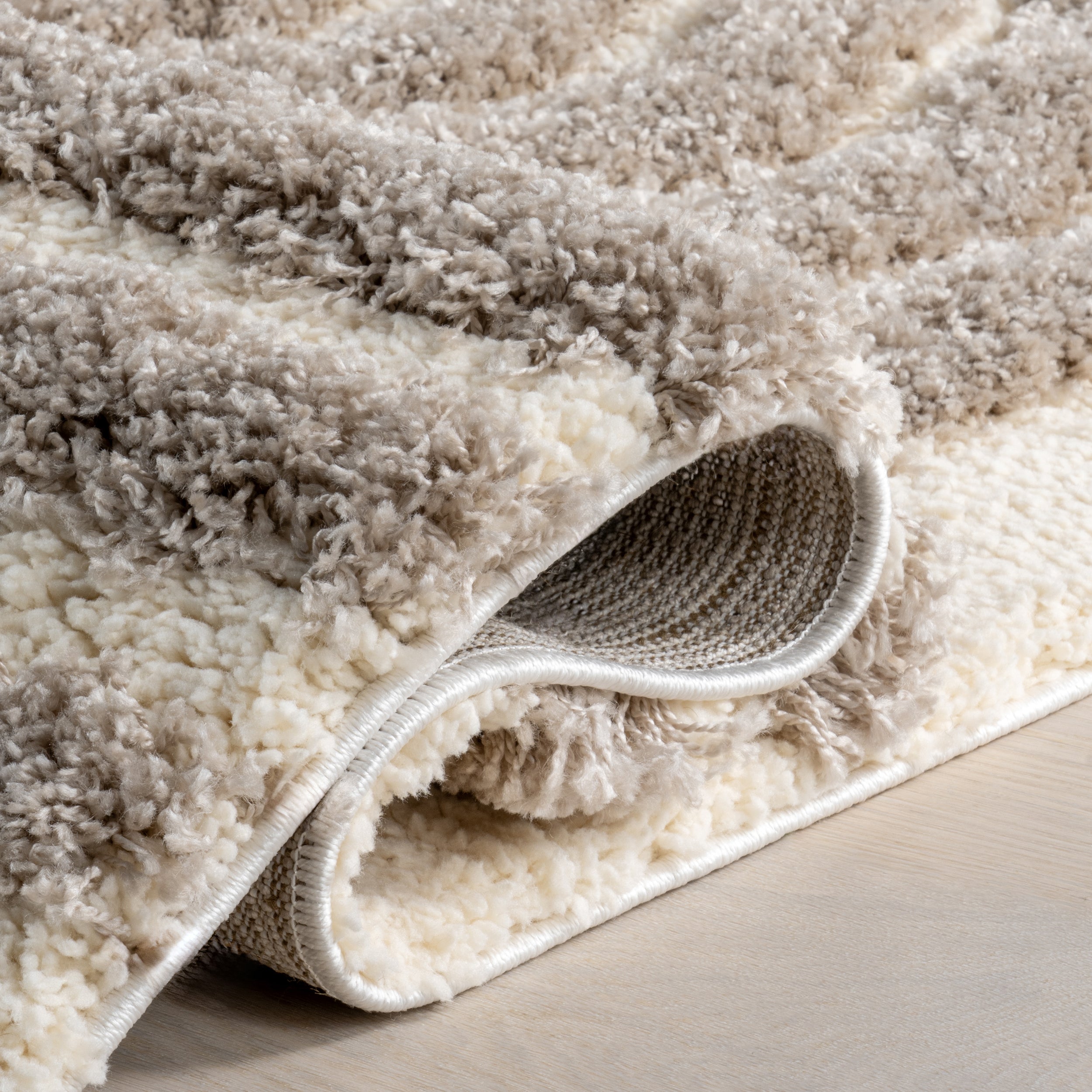 Rose Modern Geometric Shag Area Rug - Image 5