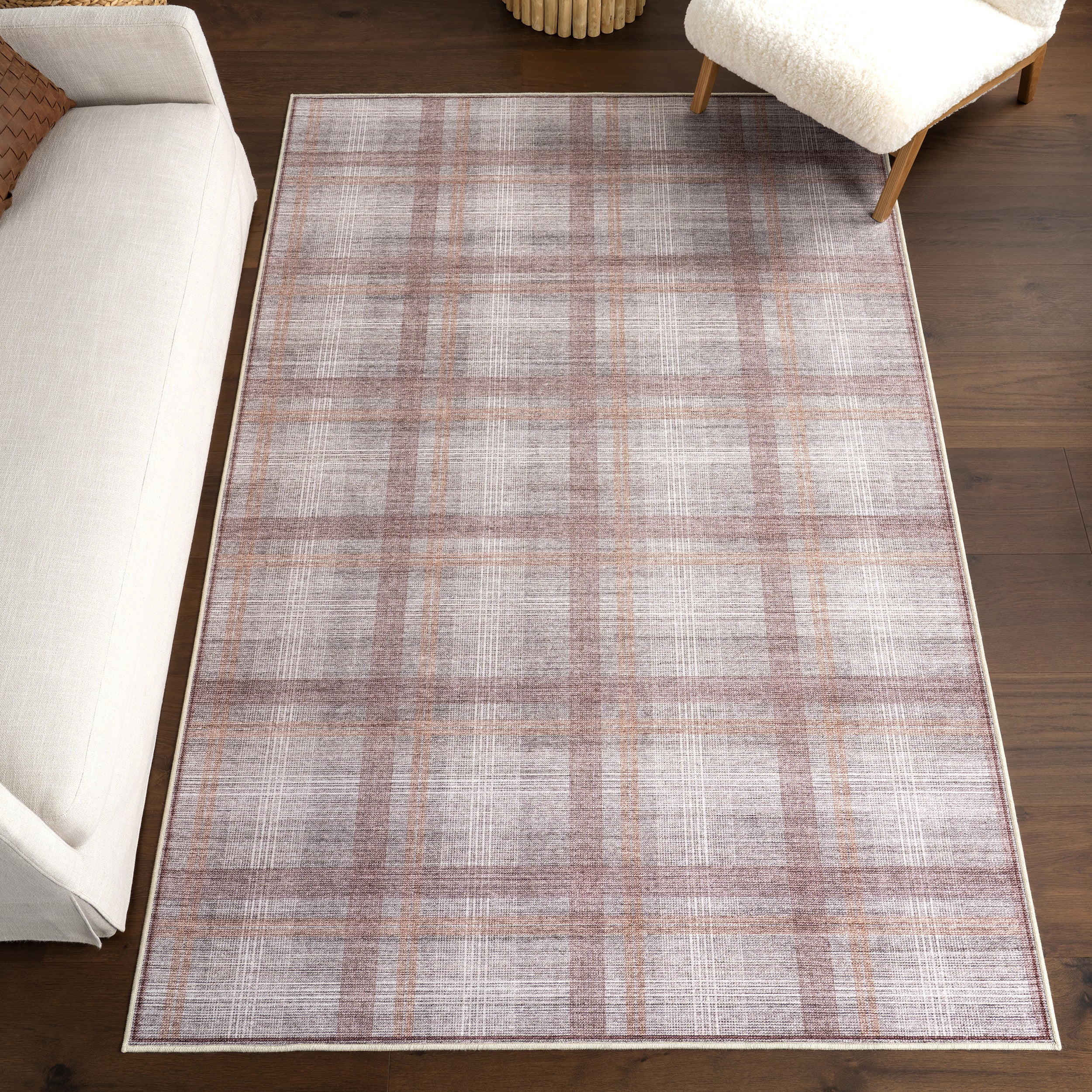 Ursula Rustic Plaid Area Rug - Image 9