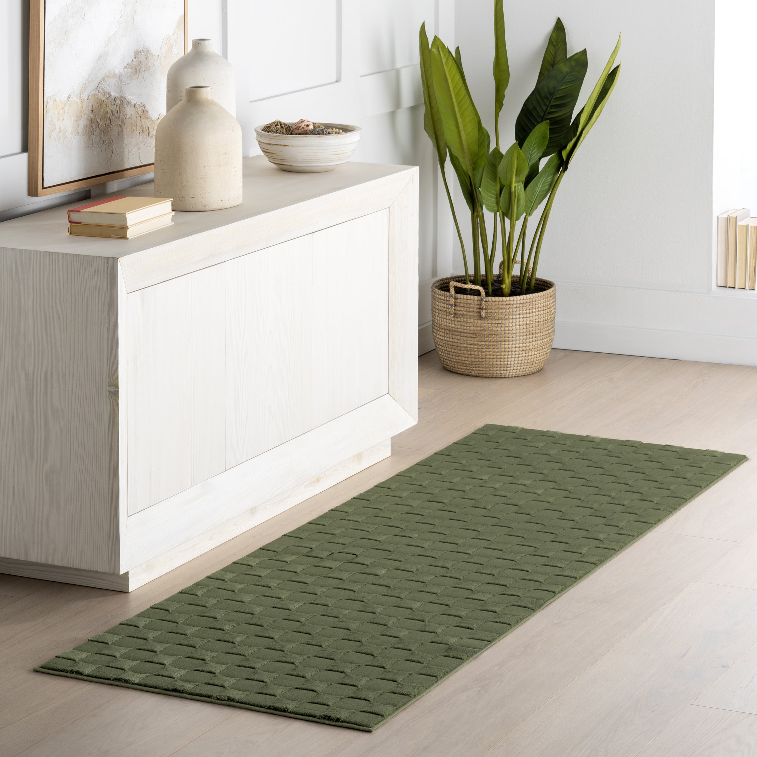 Alaiya Checkered Machine Washable Area Rug - Image 10