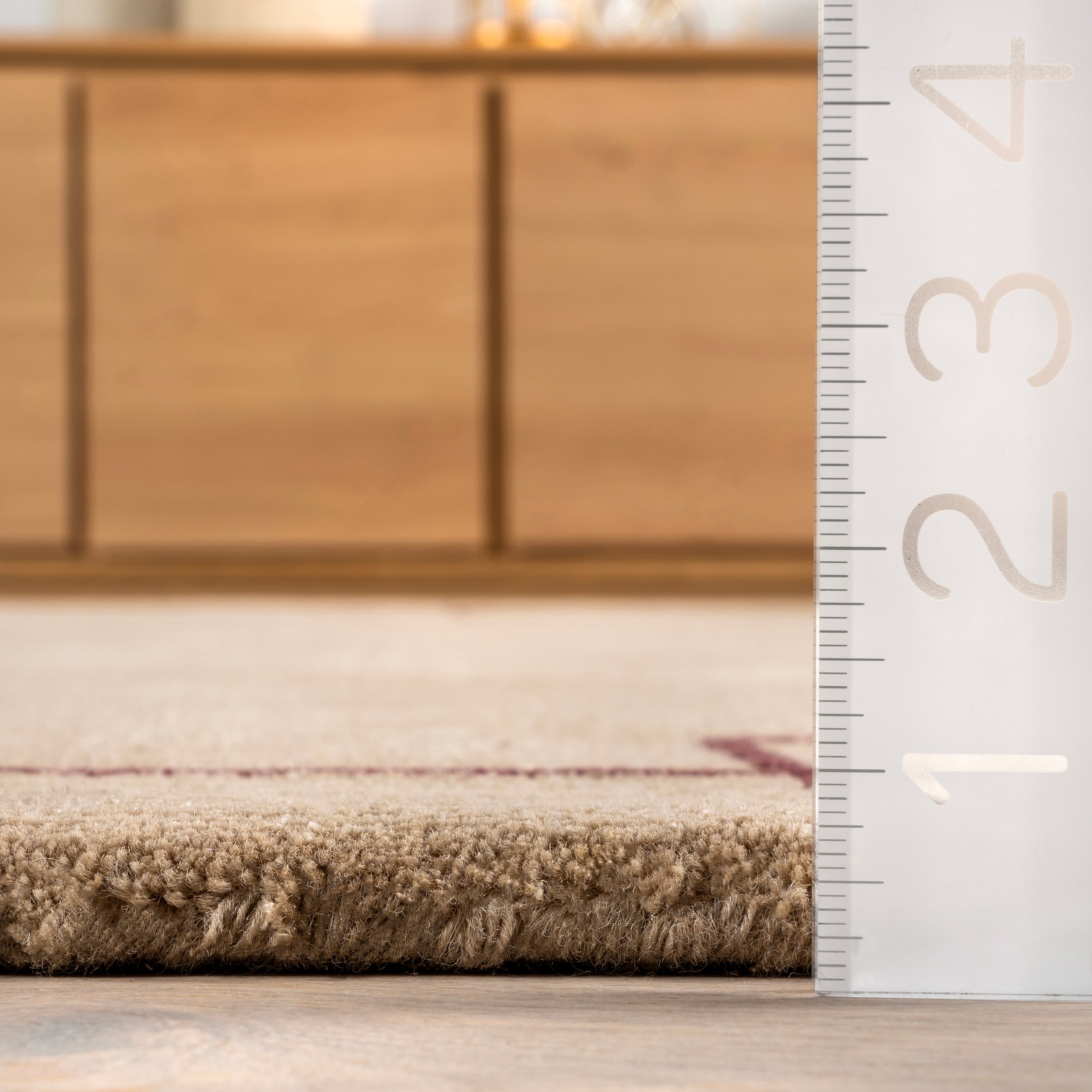 Nile Bordered Wool-Blend Area Rug - Image 3