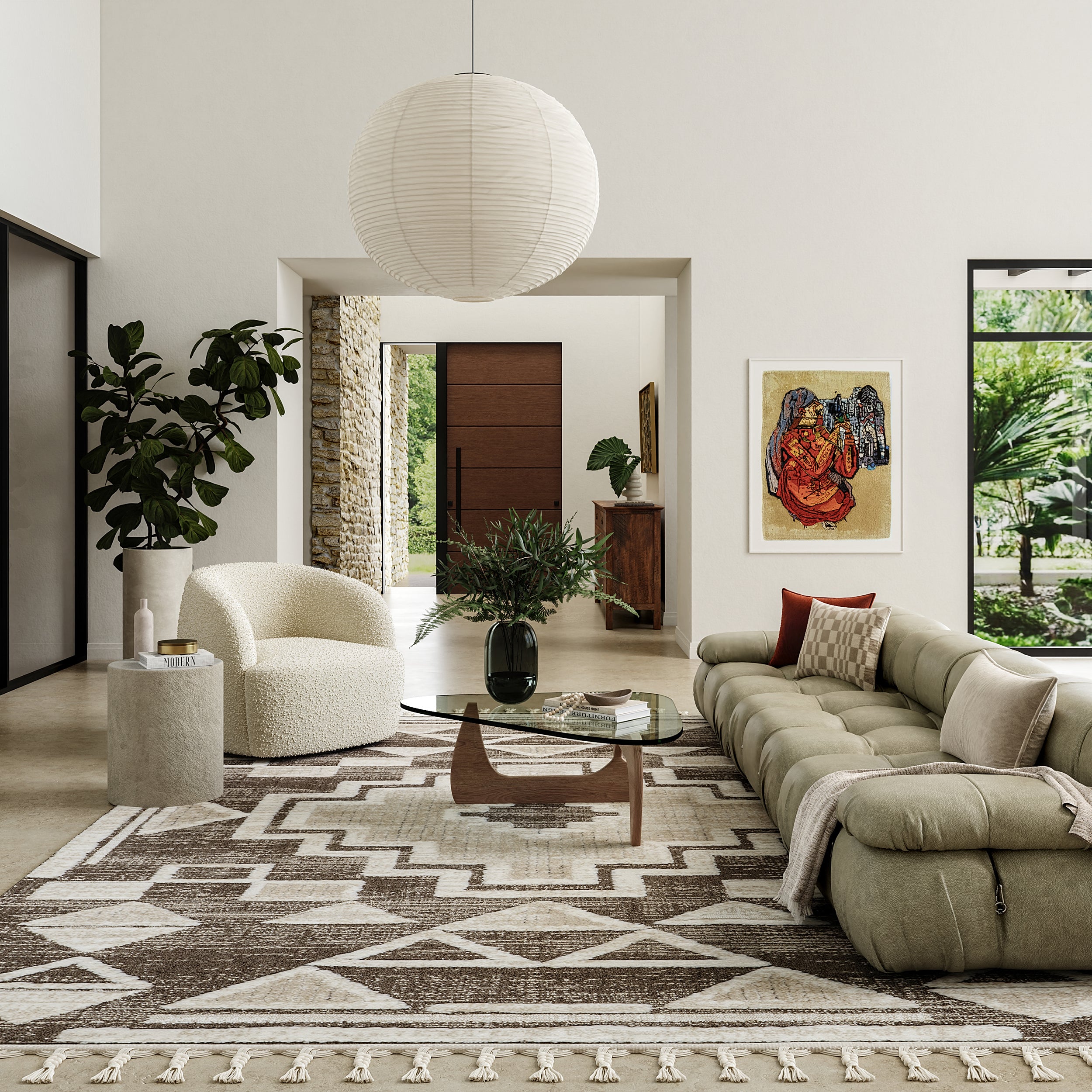 Gatsby Southwestern Tasseled Area Rug - Image 9