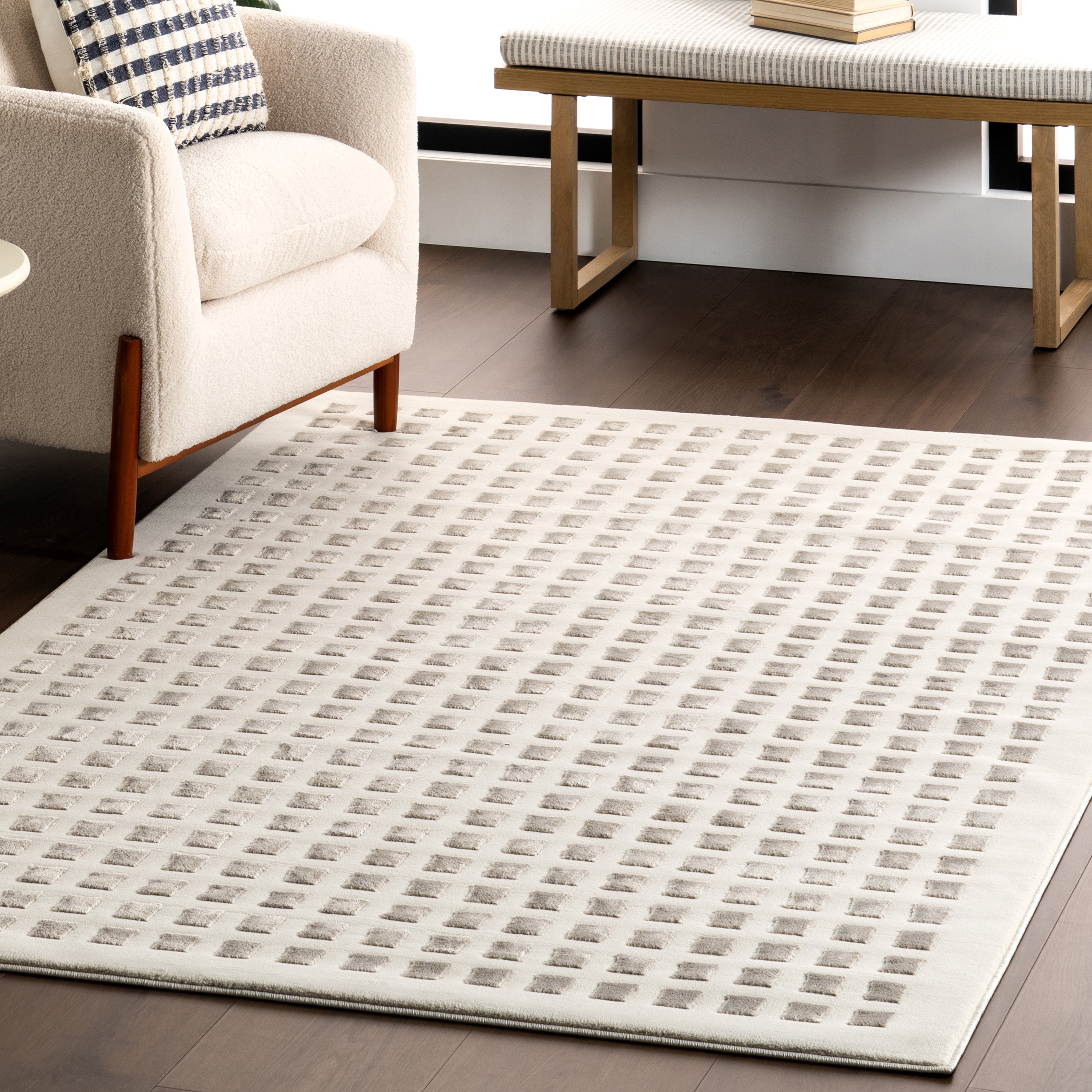nuLOOM Daleyza Checkered Machine Washable Area Rug - Image 9