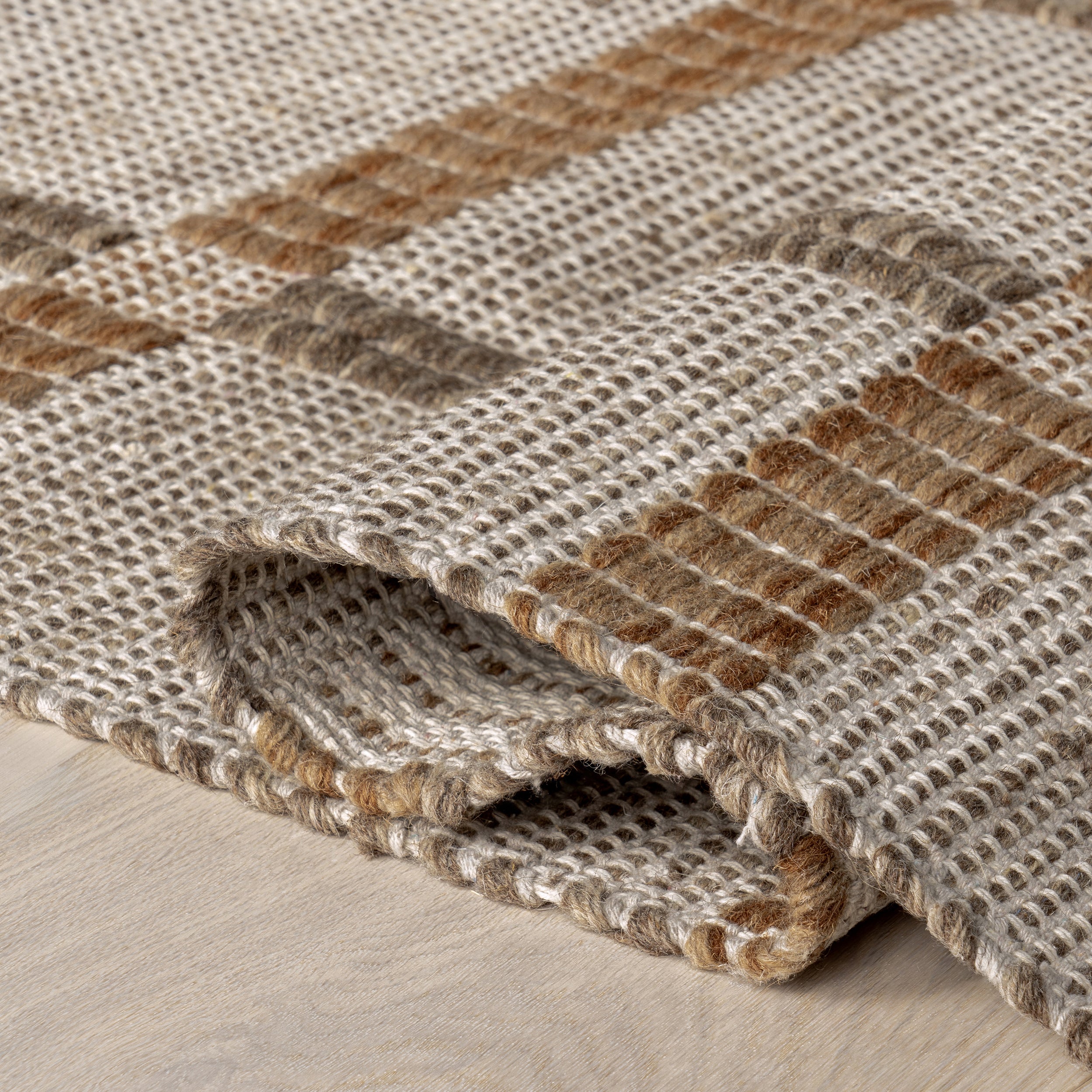 Annie Plaid Wool and Cotton Area Rug - Image 4