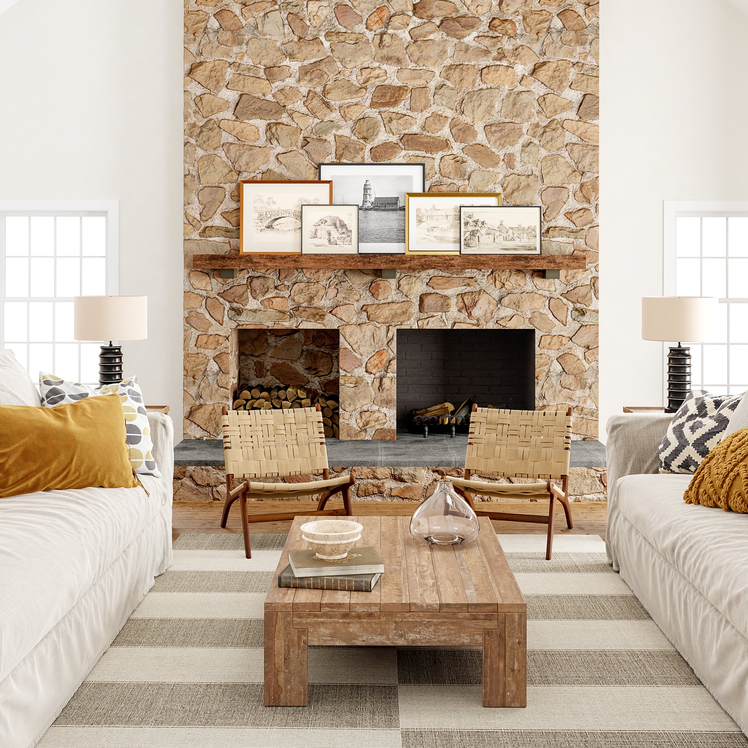 Boxelder Checked Cotton Area Rug - Image 8
