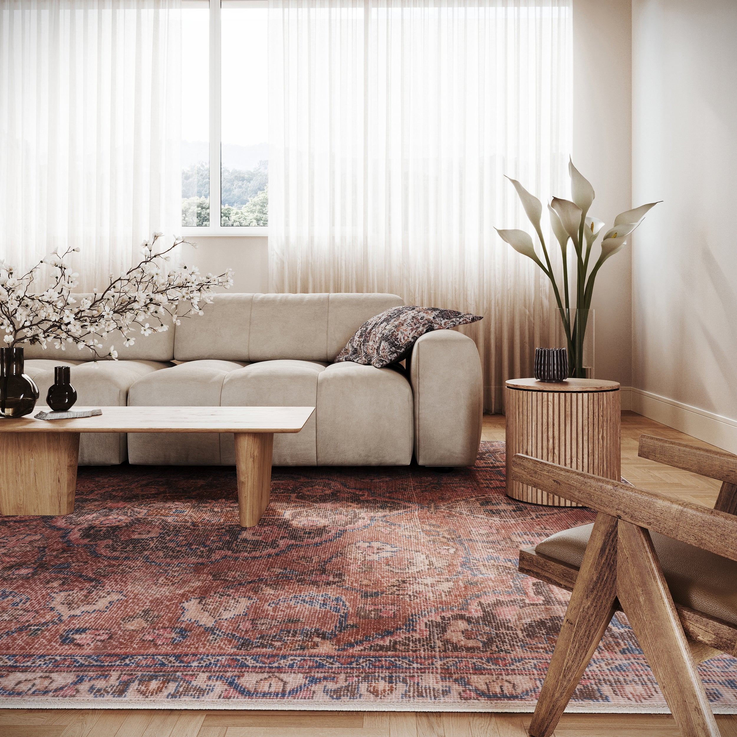 Nuloom Corisandi Traditional Medallion Washable Rug - Image 2