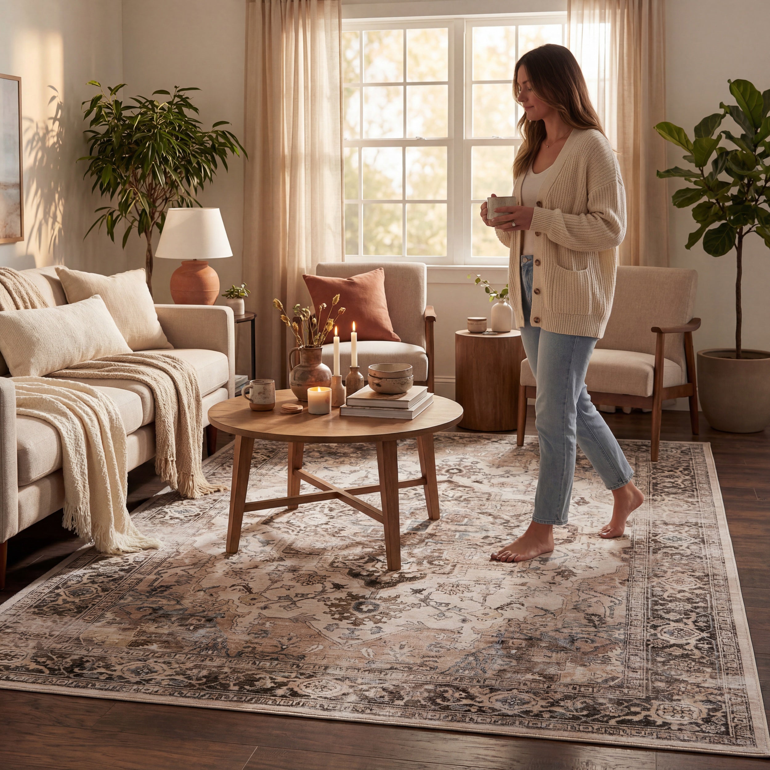 Nuloom Esmira Medallion Washable Rug - Image 7