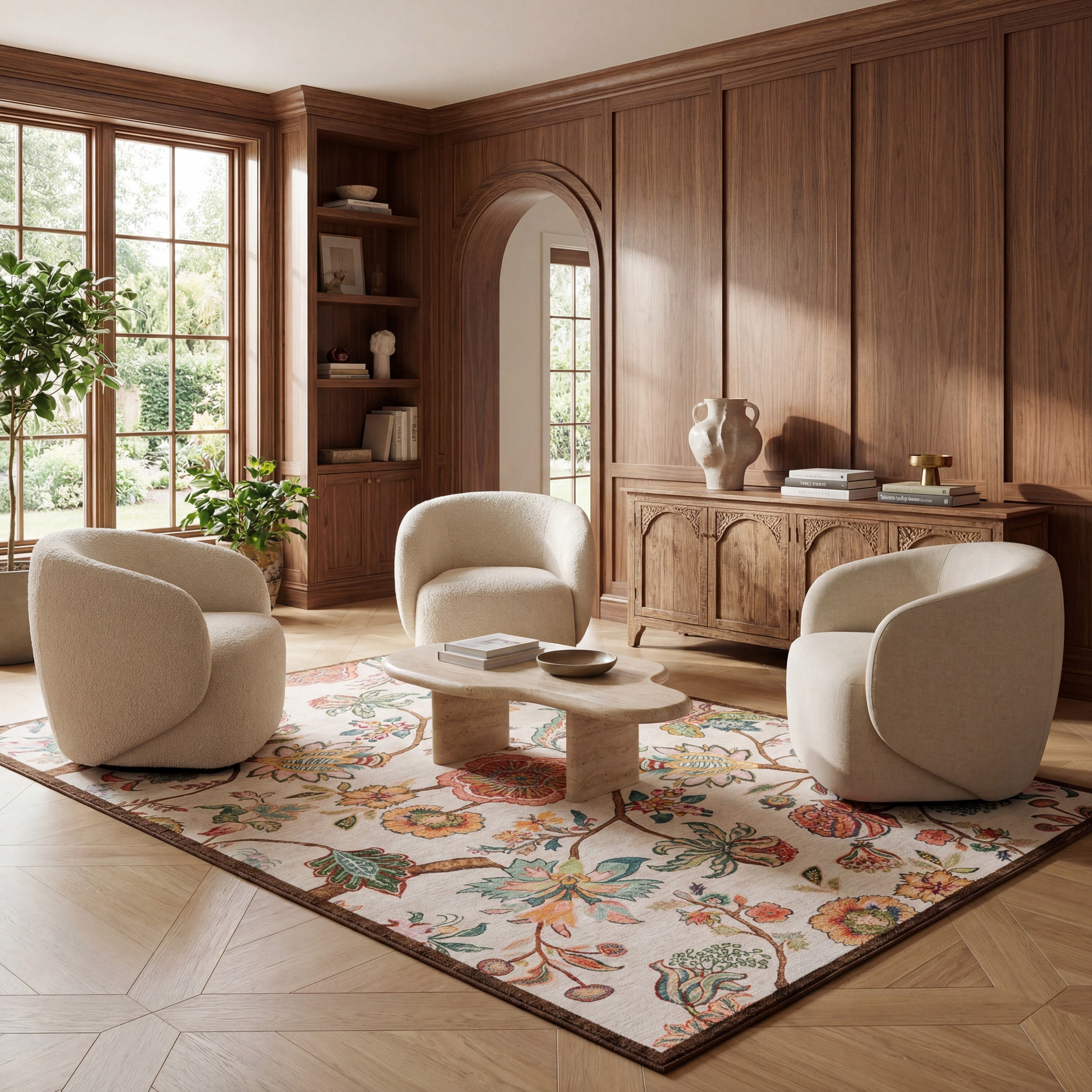 Nuloom Charelle Floral & Paisley Washable Rug - Image 2
