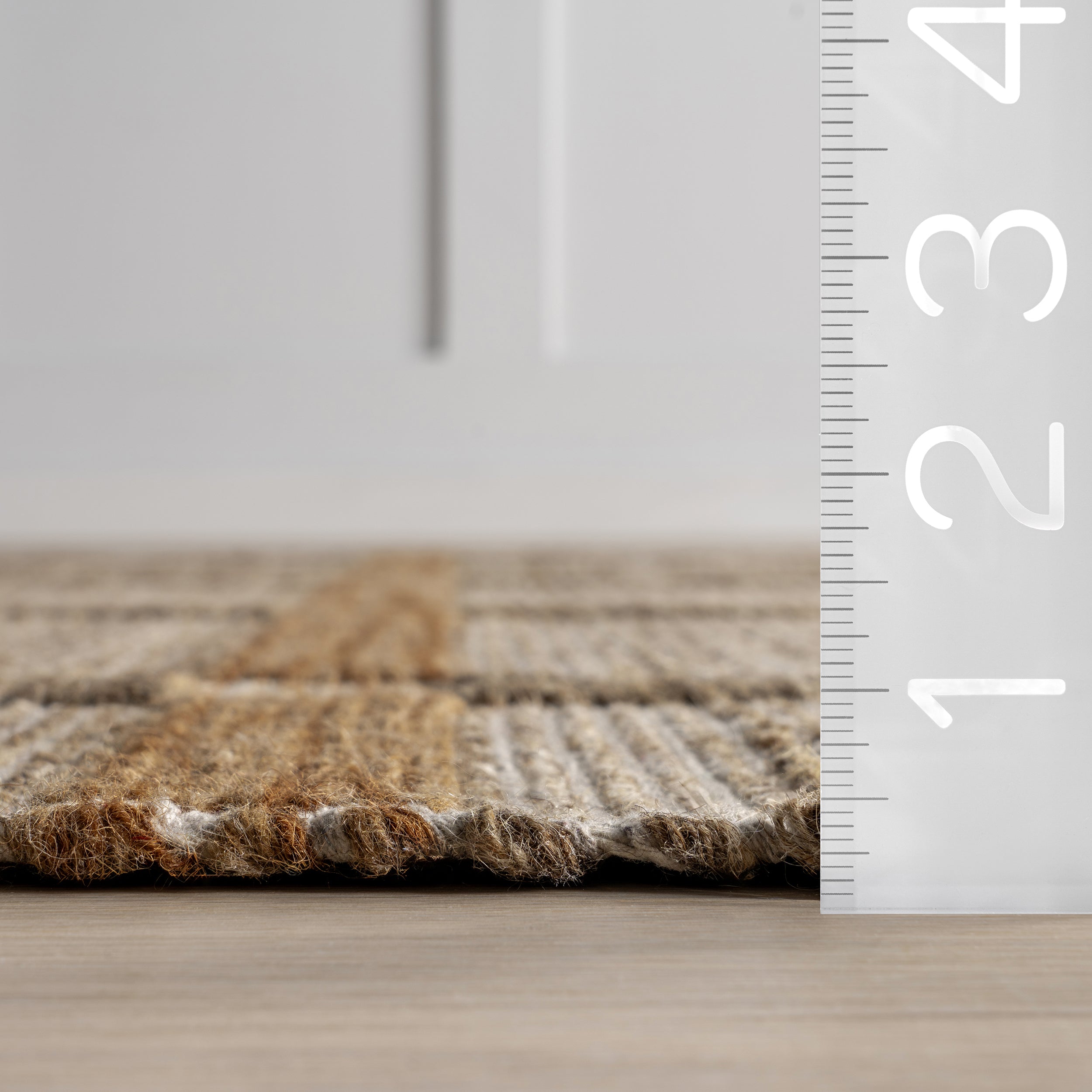 Annie Plaid Wool and Cotton Area Rug - Image 3