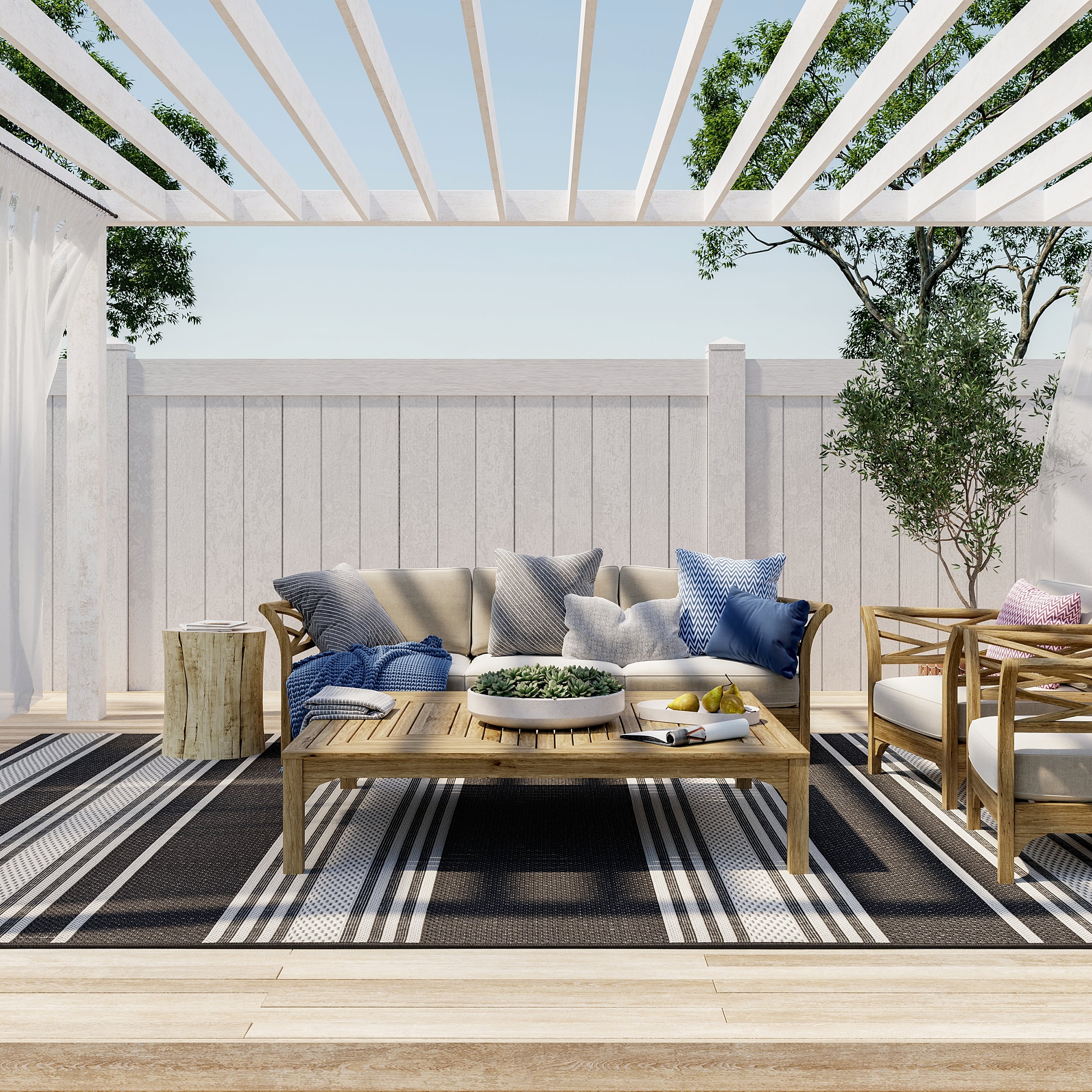 Romy Striped Indoor/Outdoor Area Rug - Image 22