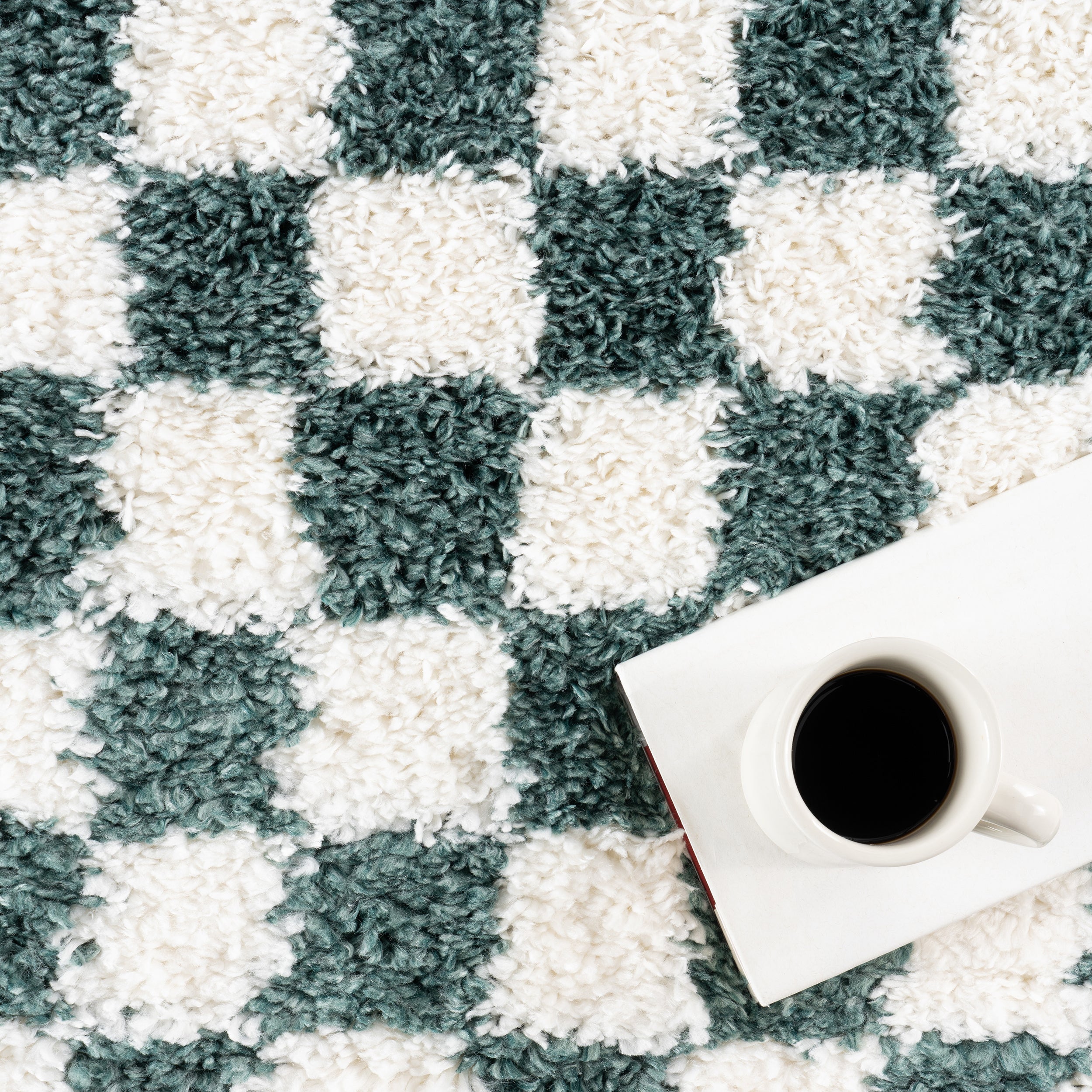 nuLOOM Adelaide Mid-Century Checkered Shag Area Rug - Image 17