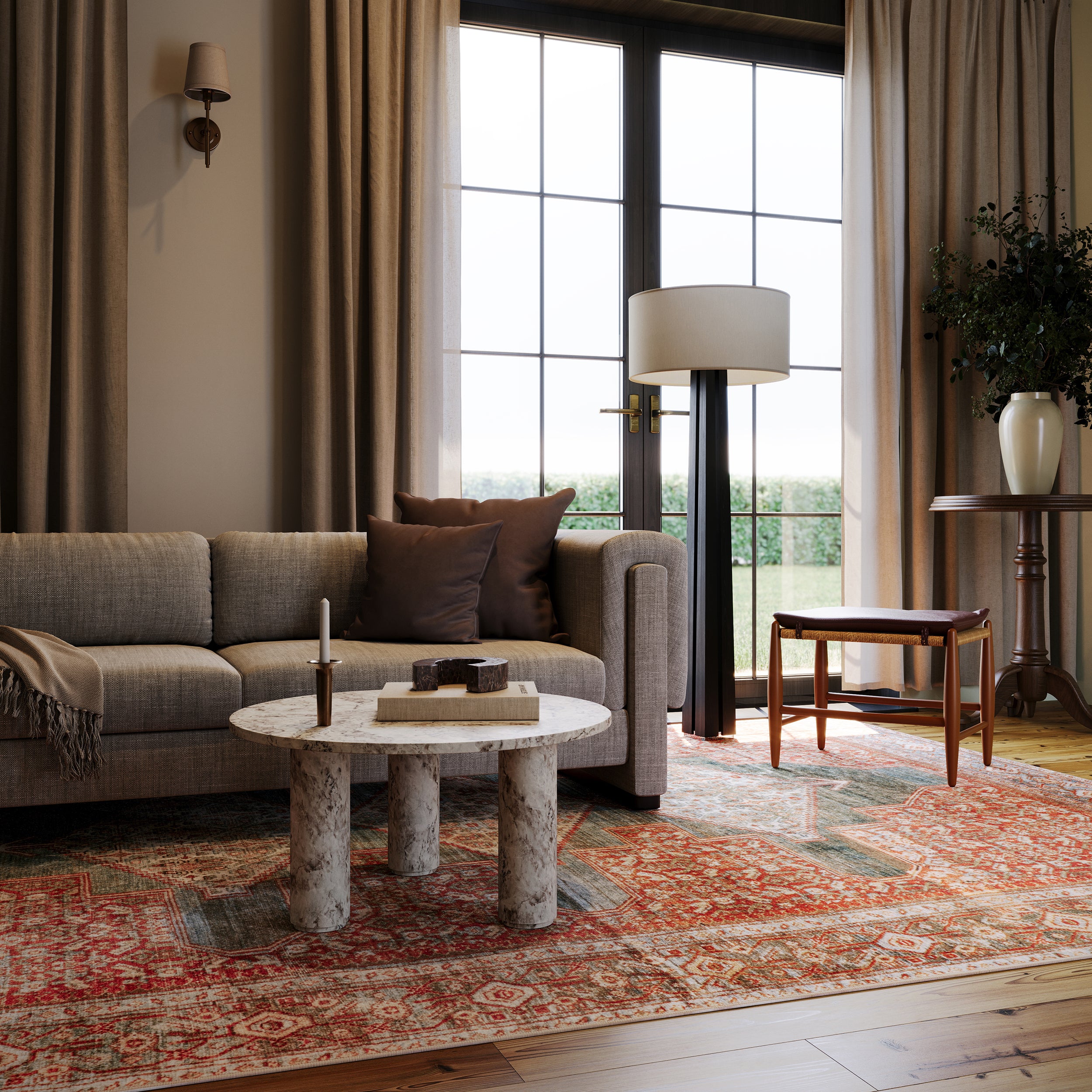 Nuloom Audra Medallion Washable Area Rug - Image 2