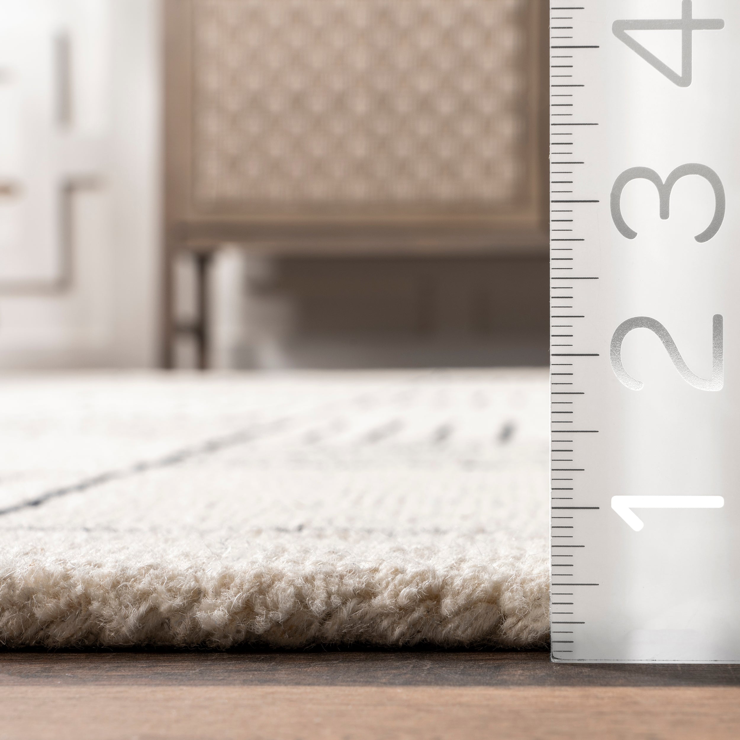Danika Abstract Checkered Wool Area Rug - Image 13