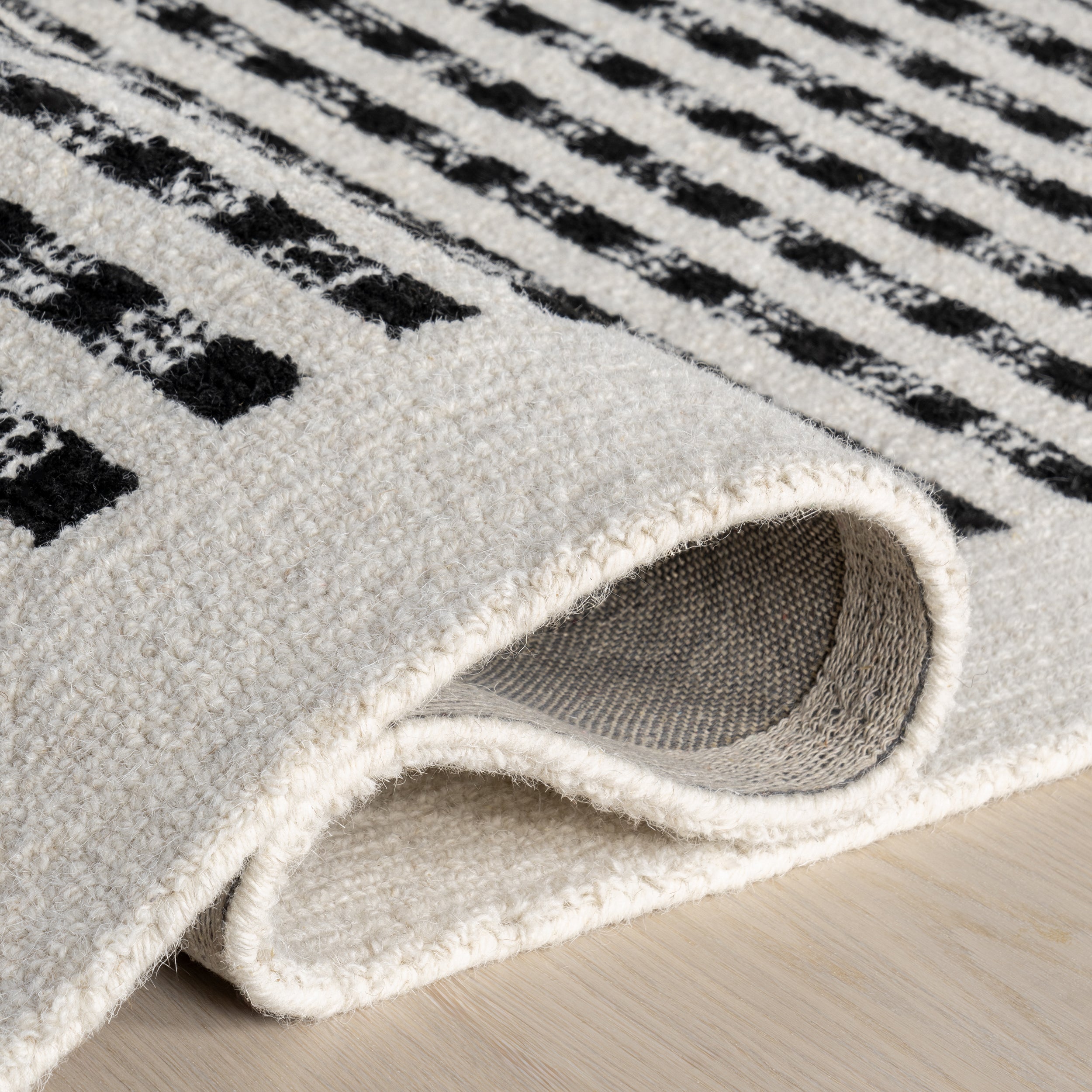 Adahlia Checkered Wool Area Rug - Image 14