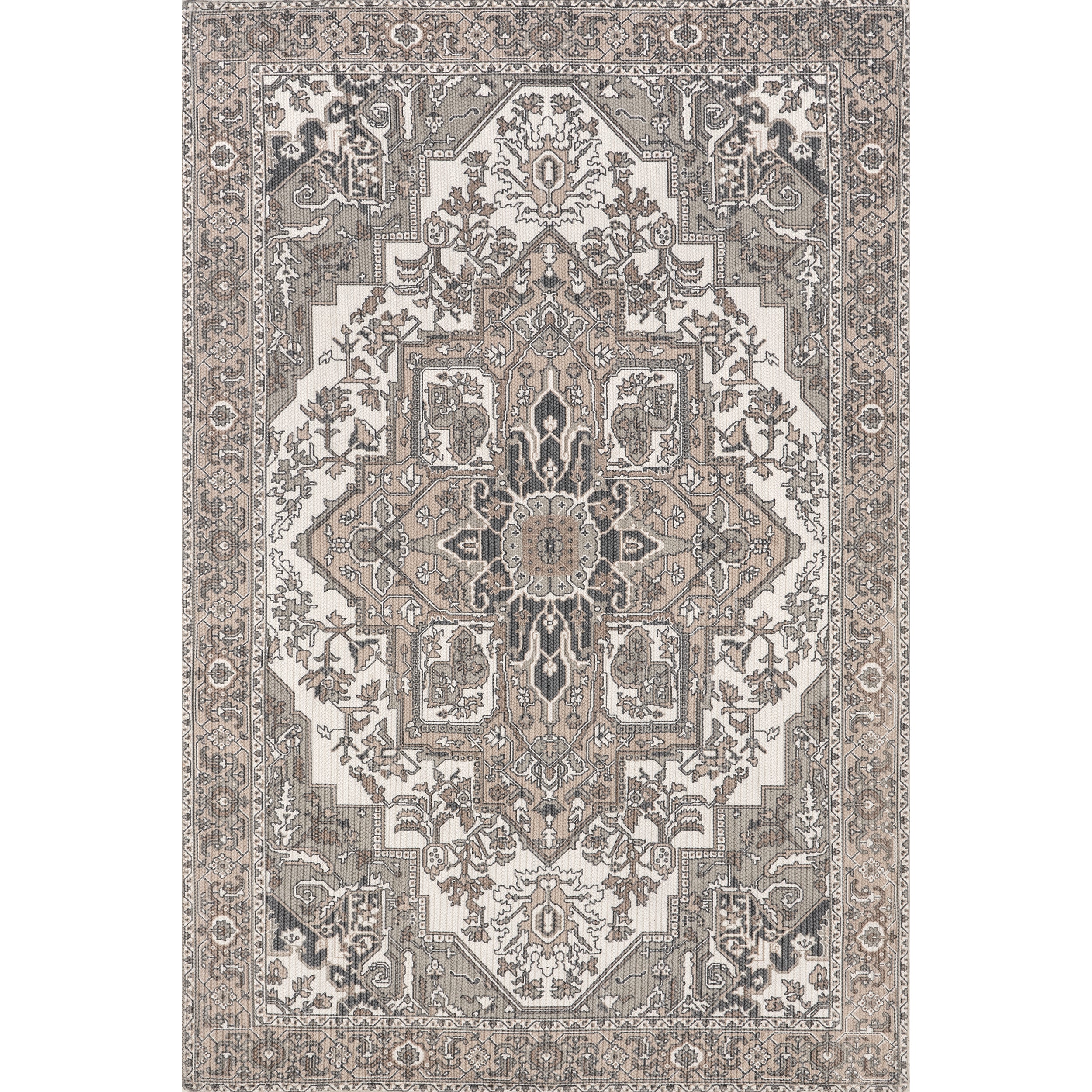 Sausha Traditional Medallion Indoor/Outdoor Area Rug