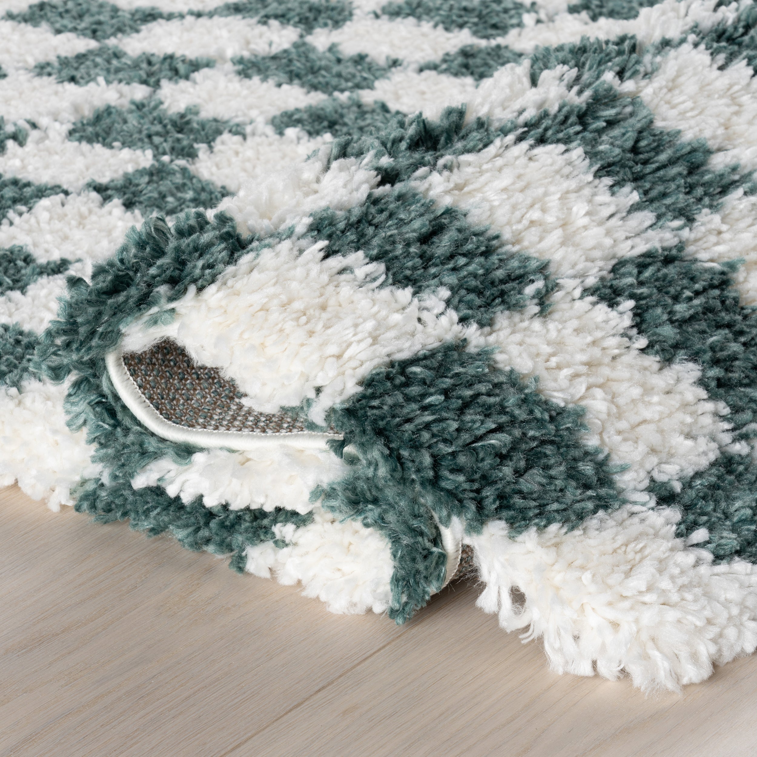 nuLOOM Adelaide Mid-Century Checkered Shag Area Rug - Image 14