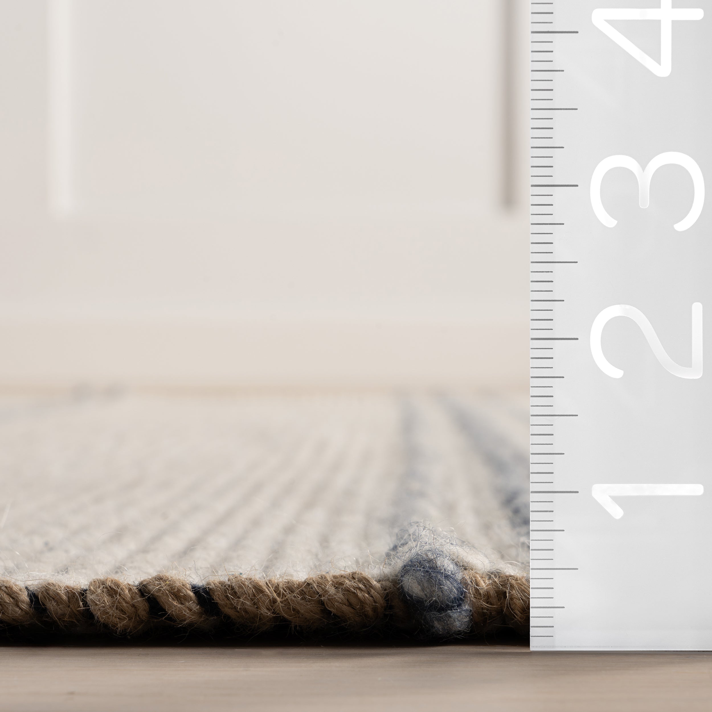 Garnet Striped Wool Area Rug - Image 3