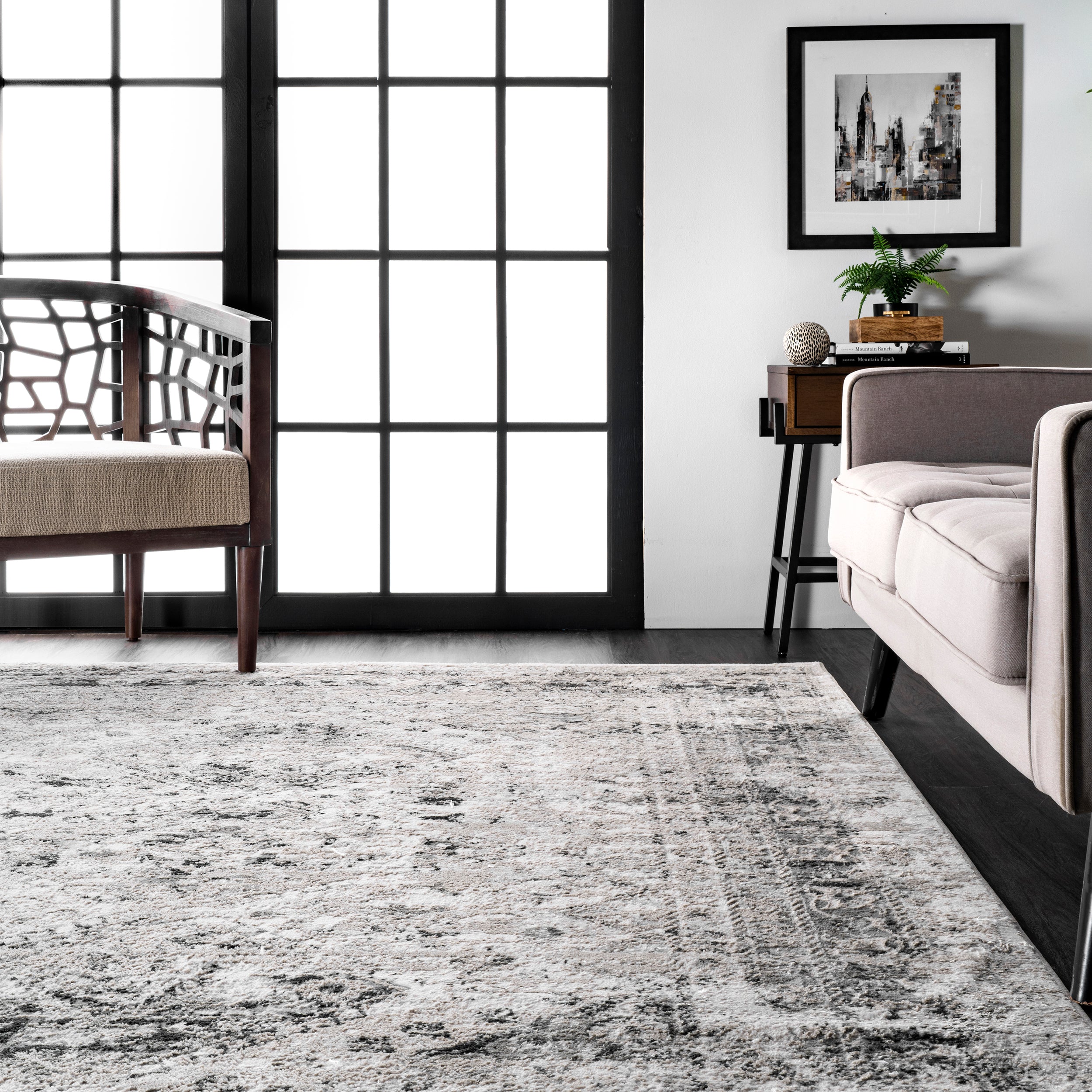 Madisson Vintage Faded Medallion Area Rug - Image 8