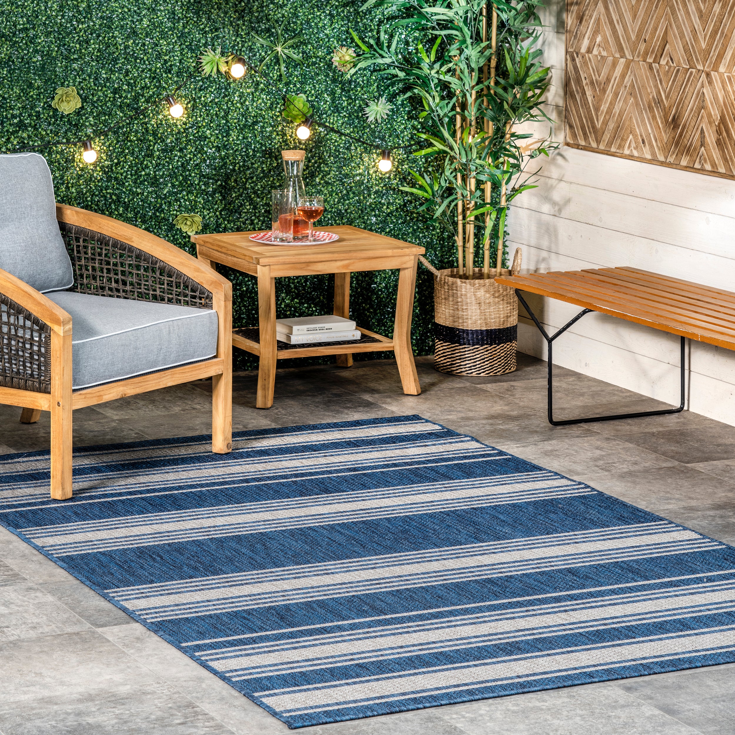 Romy Striped Indoor/Outdoor Area Rug - Image 17