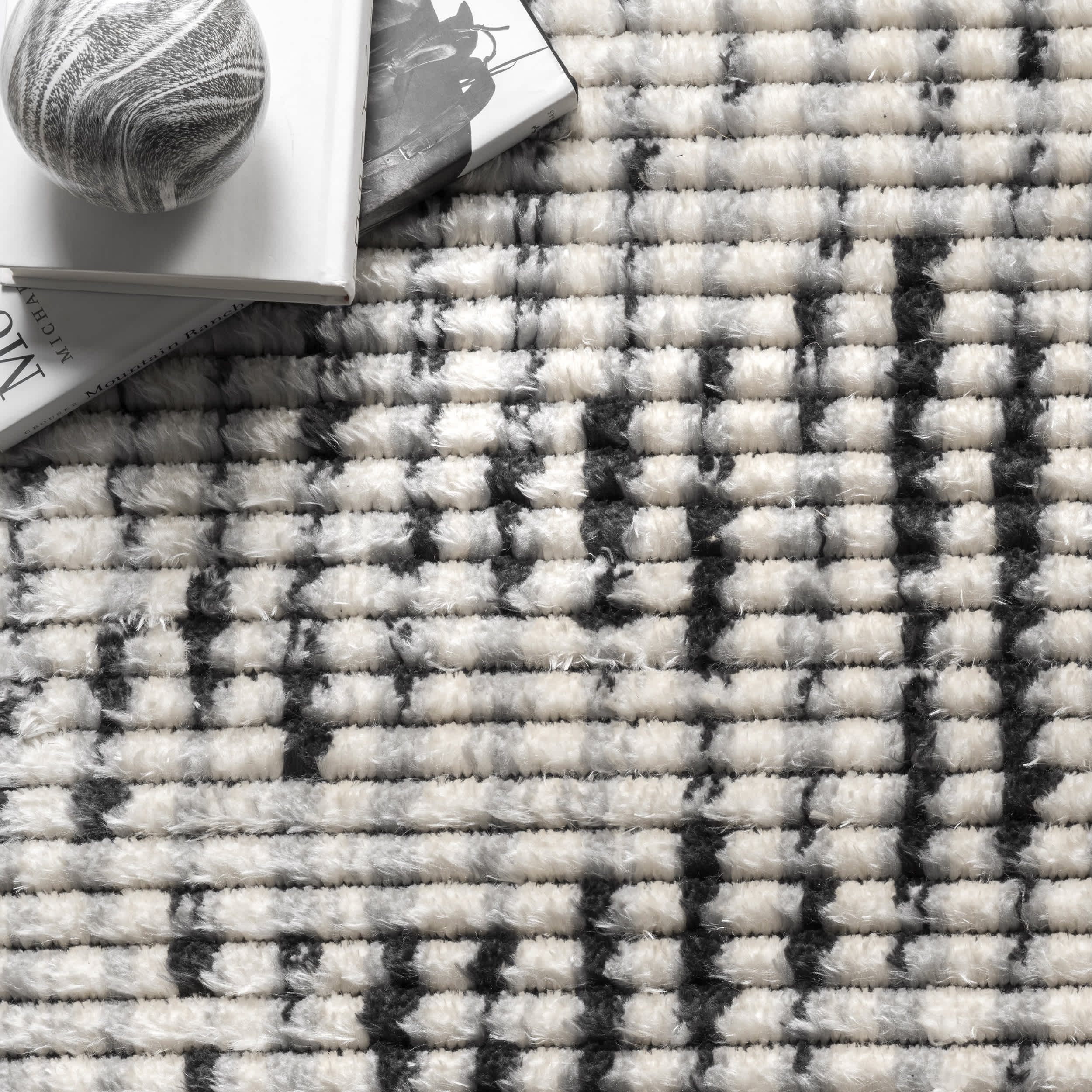 Mandi Soft Shag Abstract Fringe Area Rug - Image 6