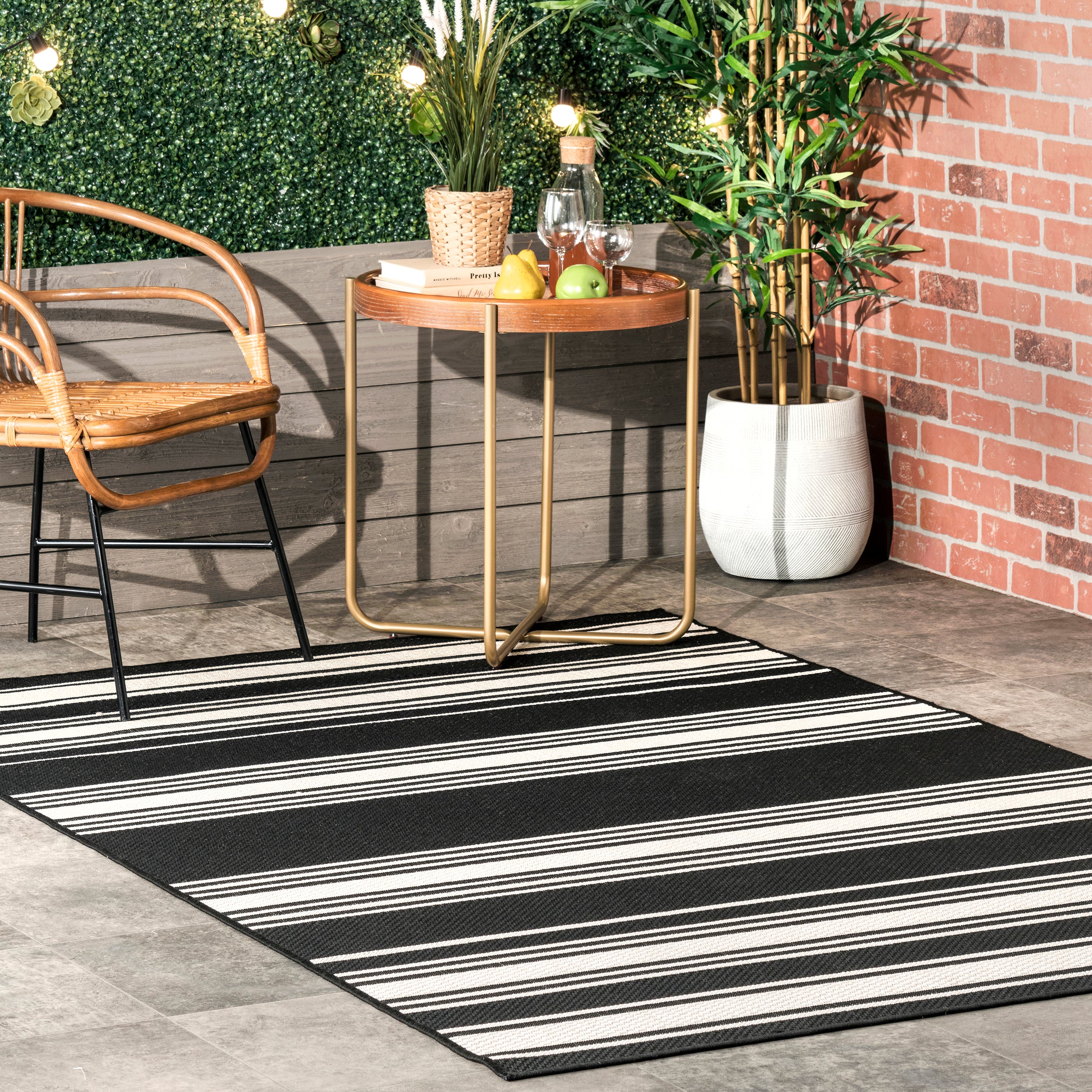 Romy Striped Indoor/Outdoor Area Rug - Image 12